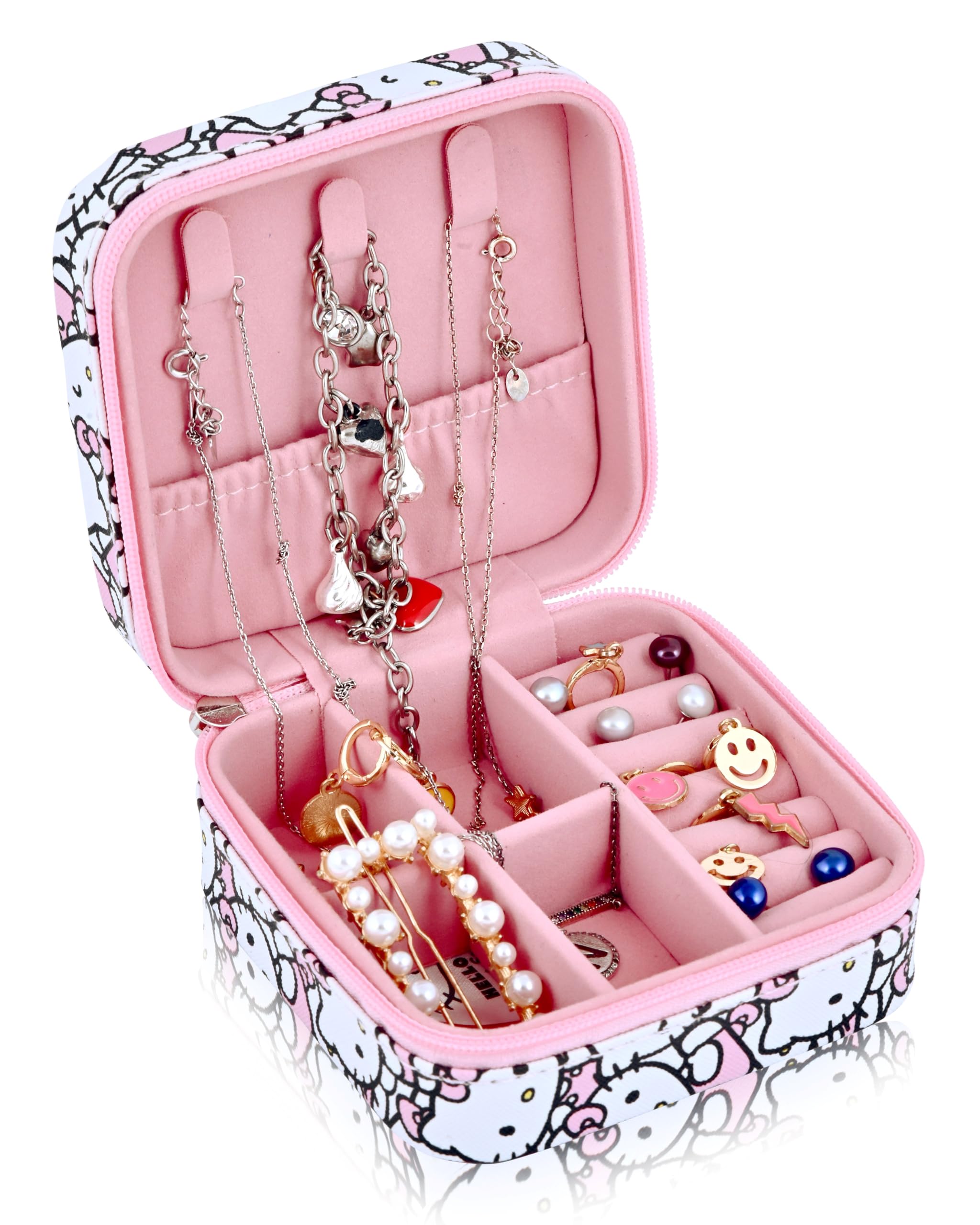Fast Forward Sanrio Hello Kitty Jewelry Box for Women | Multiple Compartment Jewelry Organizer and Storage Jewelry Holder Gift Box