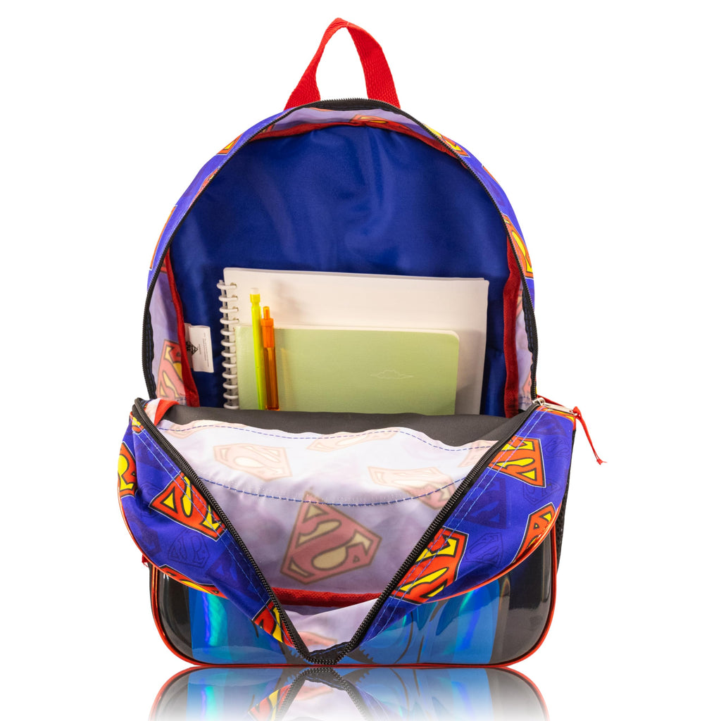 Marvel Spiderman or Superman Backpack for Kids – 16” Bookbag for Boys, Girls | Toddler Travel Bag, School Backpack