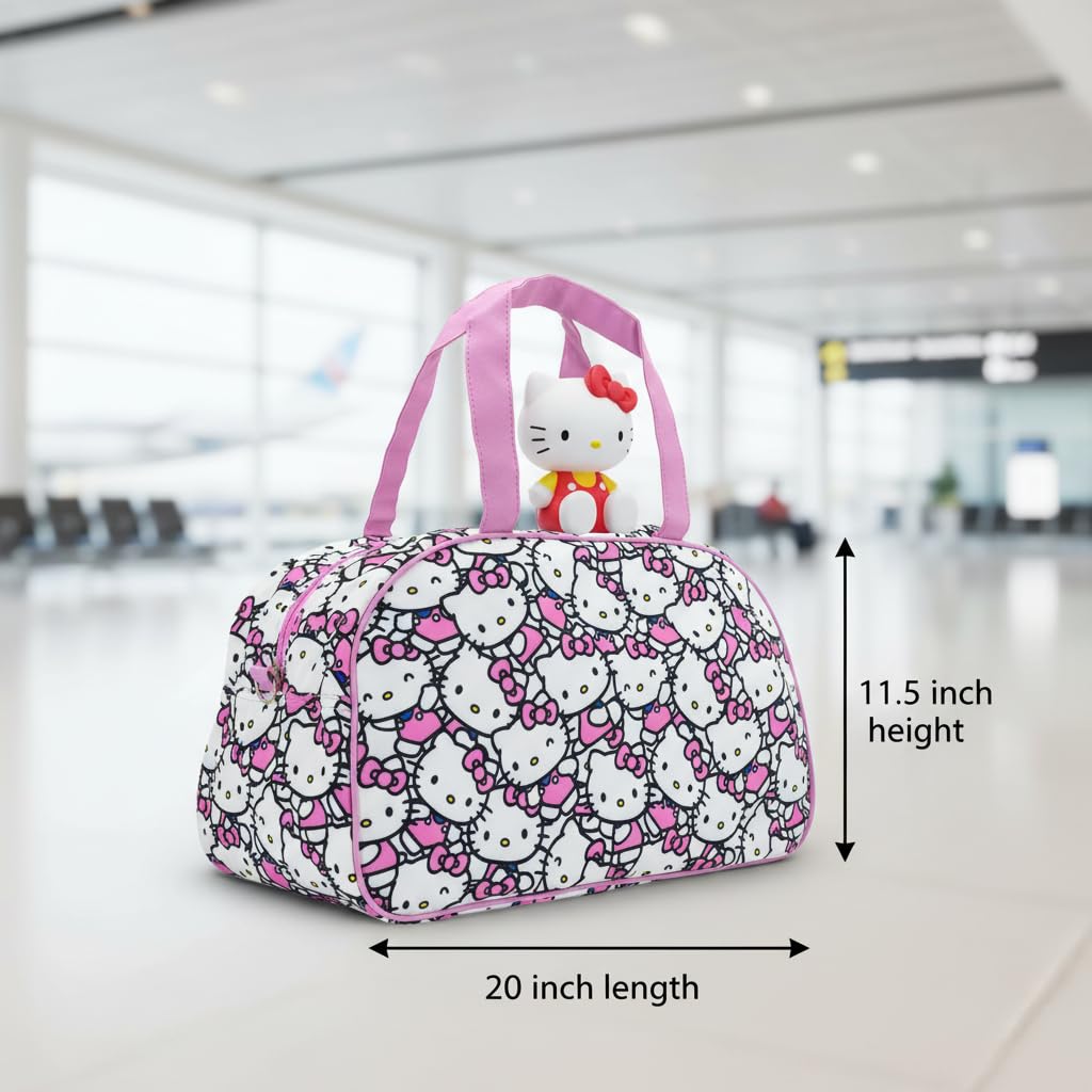 Stitch, Hello Kitty, Bluey or Spiderman Overnighter 10" Duffle Bag for Kids | Lightweight Travel Weekender Duffel for Girls and Women | Ages 3+