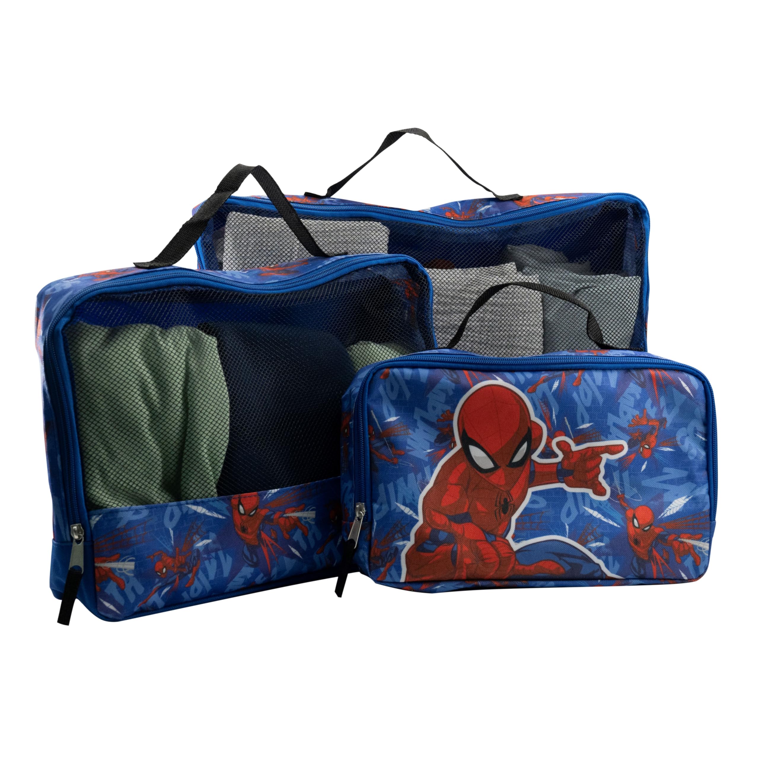 Bluey, Minnie Mouse or Spiderman Packing Cubes for Travel | Travel Accessories Travel Bags Luggage Organizer for Boys, Girls, Unisex