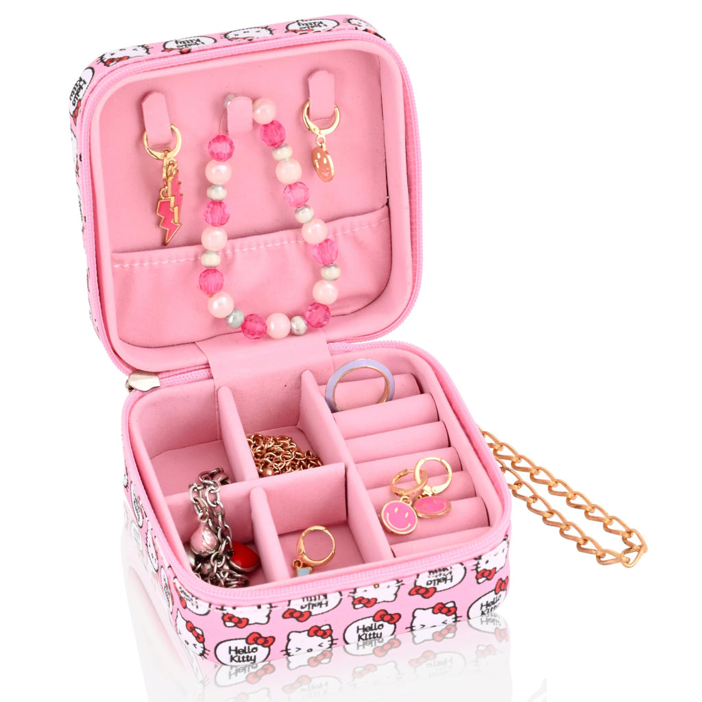 Fast Forward Sanrio Hello Kitty Jewelry Box for Women | Multiple Compartment Jewelry Organizer and Storage Jewelry Holder Gift Box