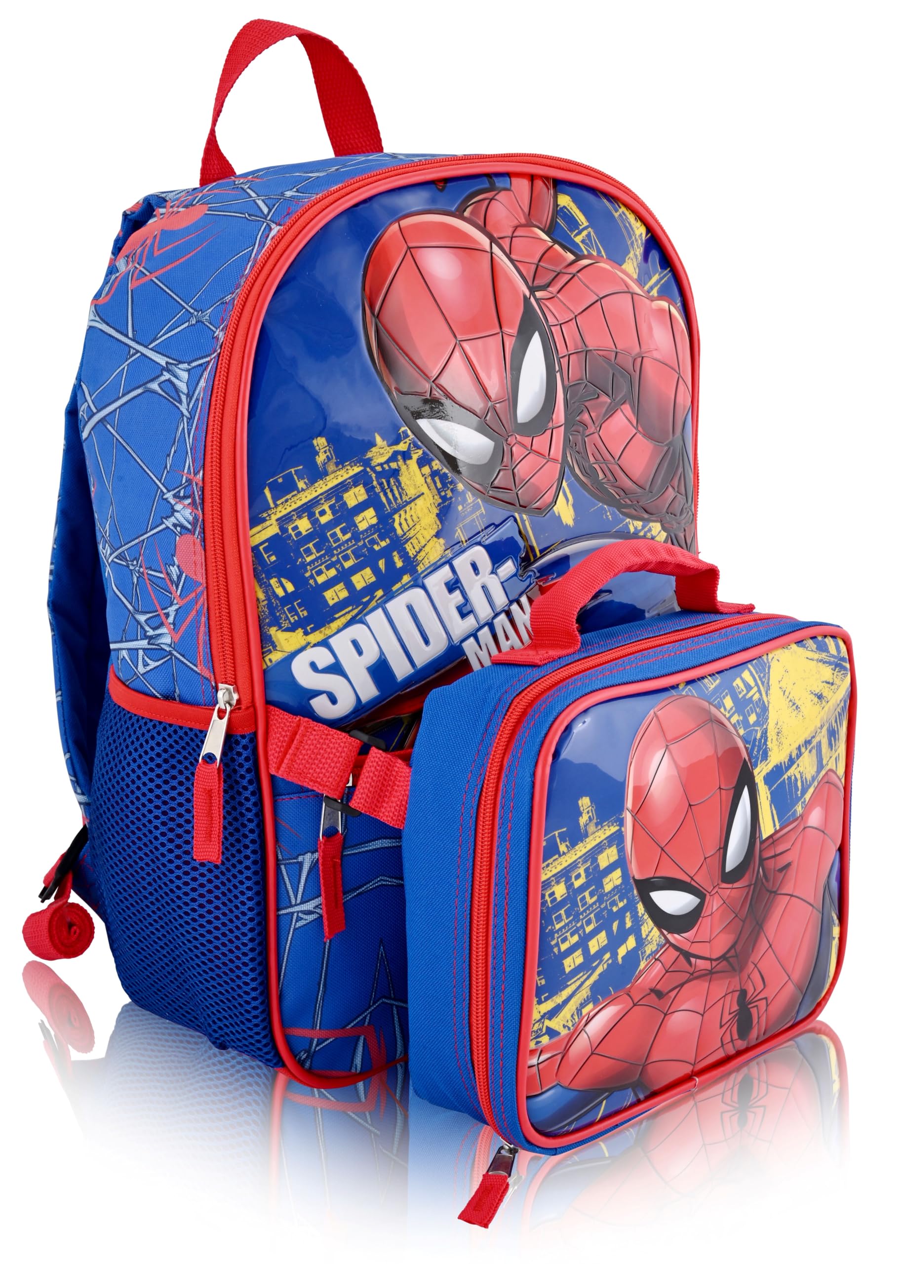 Fast Forward Hello Kitty, Spiderman, Bluey or Stitch Backpack With Lunch Box | Unisex Insulated Lunch Bag Lunch Box