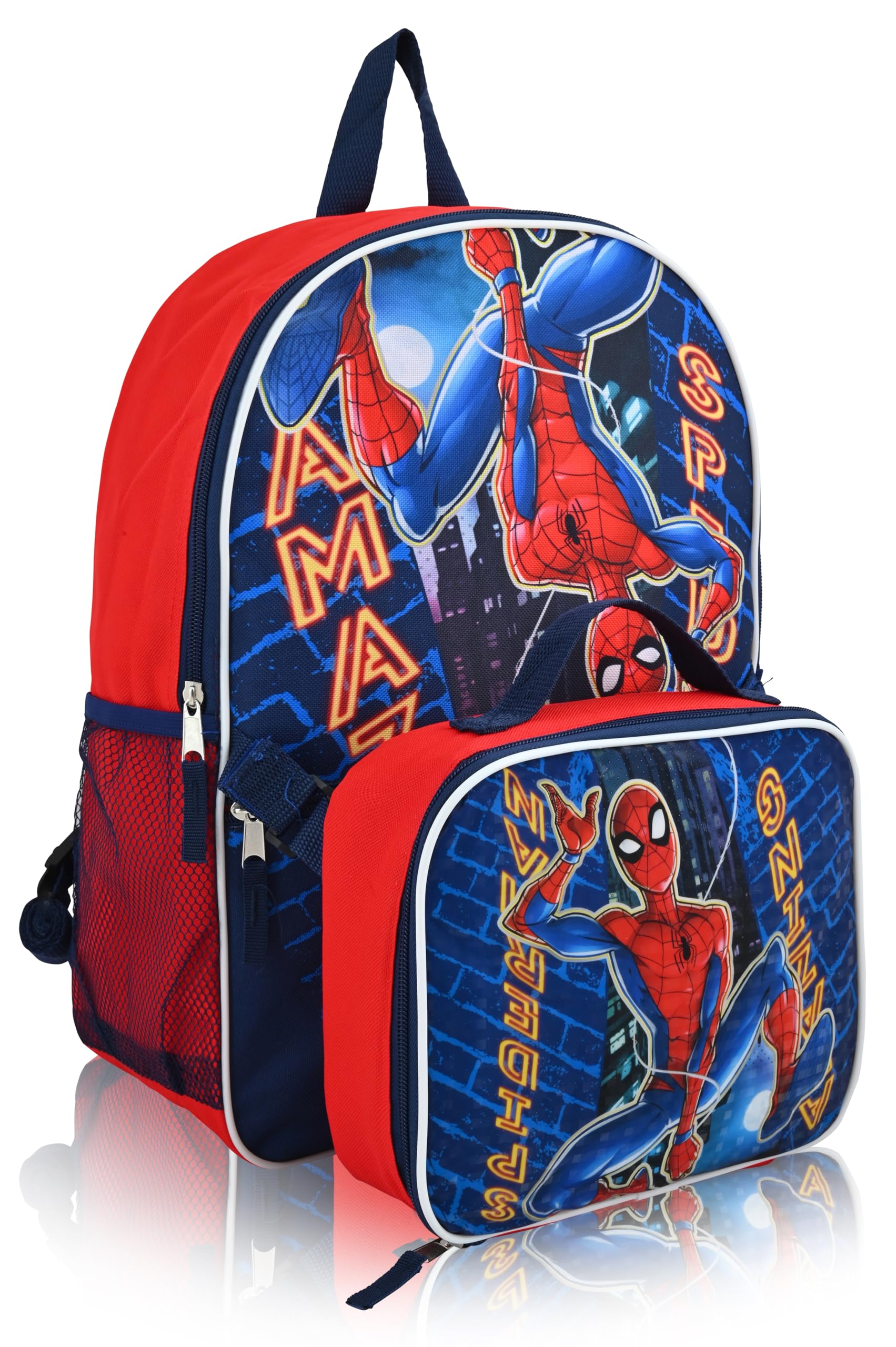Disney Backpack for School and Lunch Box for Kids | Kids Knapsack and Insulated Lunch Bag Lunch Box for Girls, Boys, Toddlers