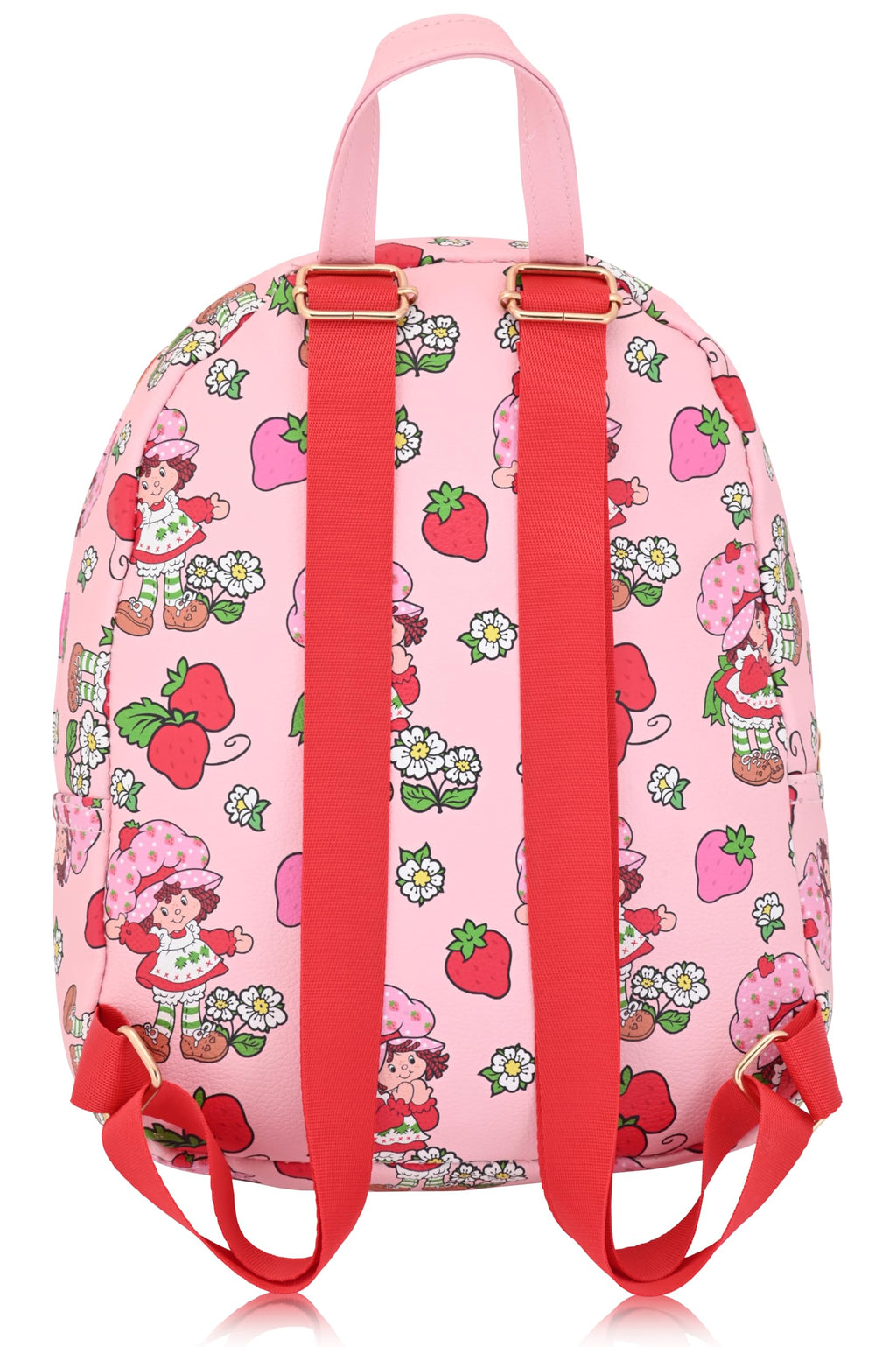 Fast Forward Strawberry Shortcake Backpack for Women, Men, Unisex | Cute PU Leather 10" Mini Backpack