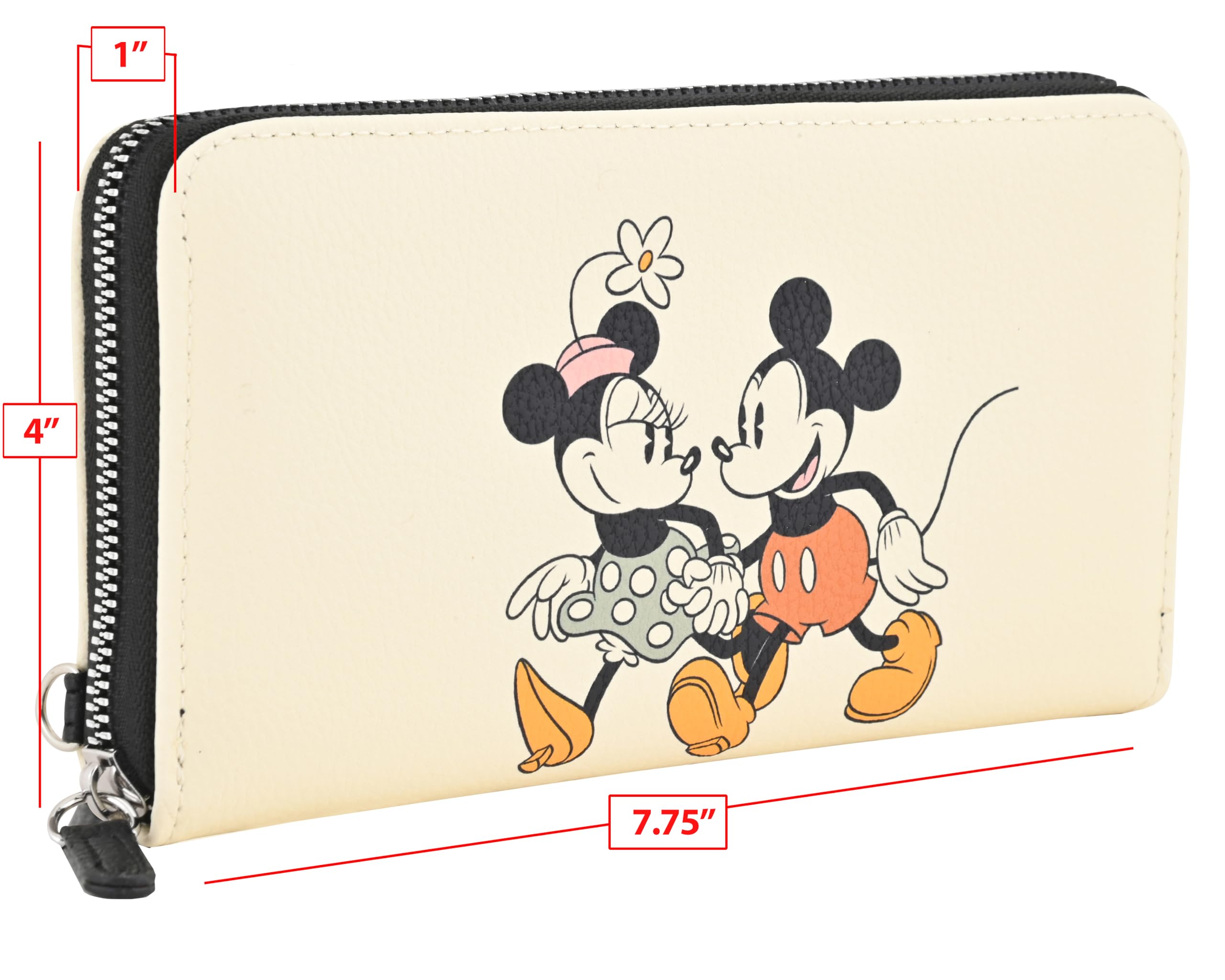 Disney Minnie Mouse Wallet Women - PU Leather Wristlet Wallets for Women - Mickey Mouse Minnie Mouse Wristlet Wallet