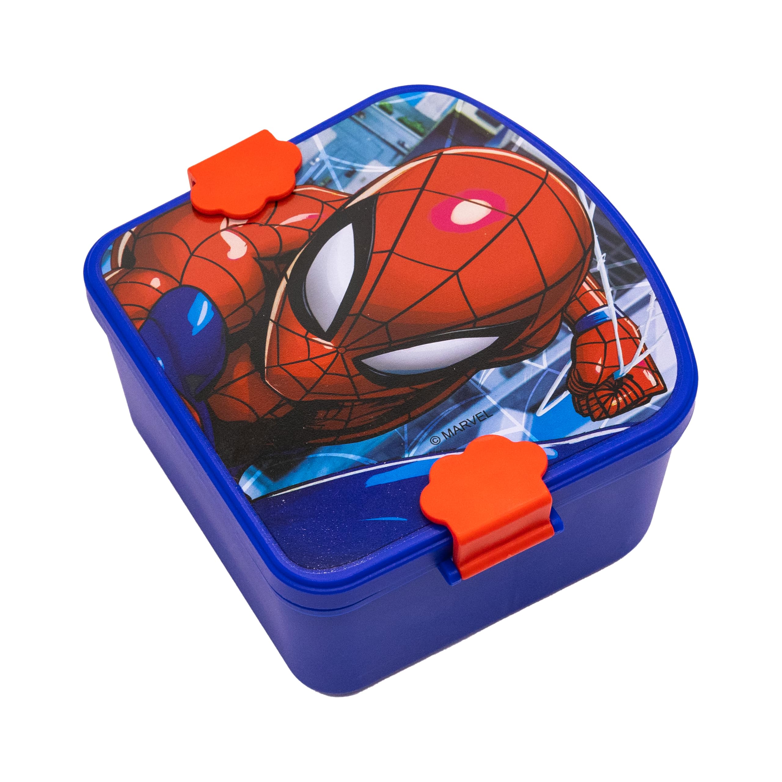 Fast Forward Spiderman or Hello Kitty Lunch Box with Water Bottle for Kids | Toddler Lunch Kit with Handle | BPA-Free Plastic Food Container and Matching Bottle