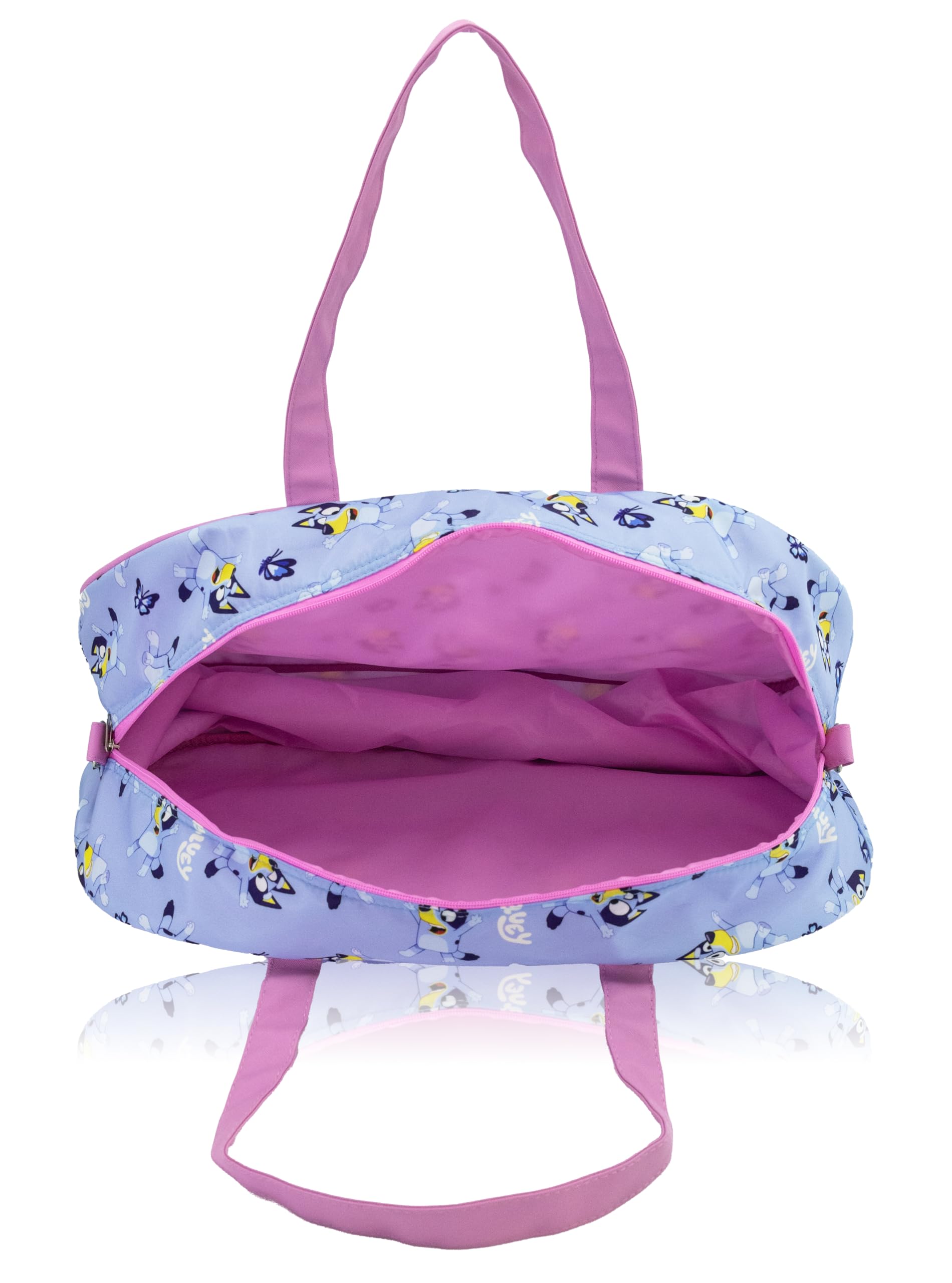 Stitch, Hello Kitty, Bluey or Spiderman Overnighter 10" Duffle Bag for Kids | Lightweight Travel Weekender Duffel for Girls and Women | Ages 3+