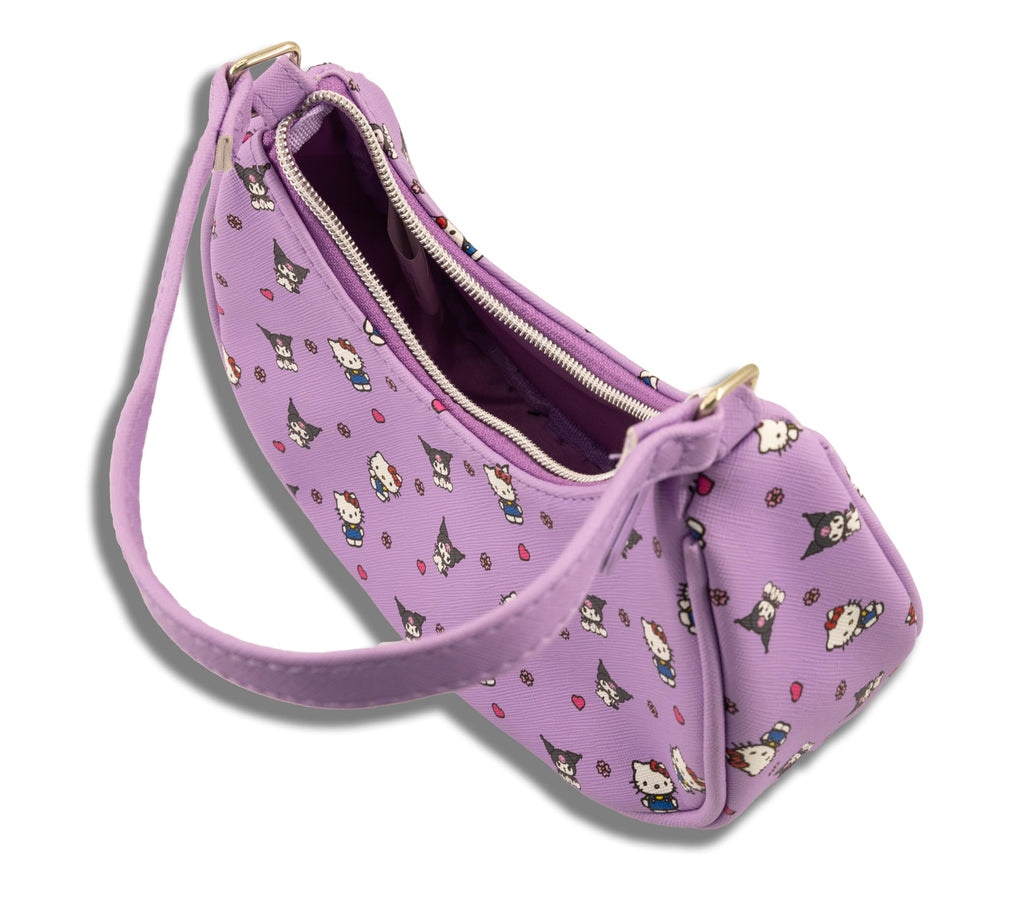 Hello Kitty, Bluey or Stitch Hobo Handbag Purse for Girls | All Over Print Crossbody Shoulder Bag with Adjustable Strap