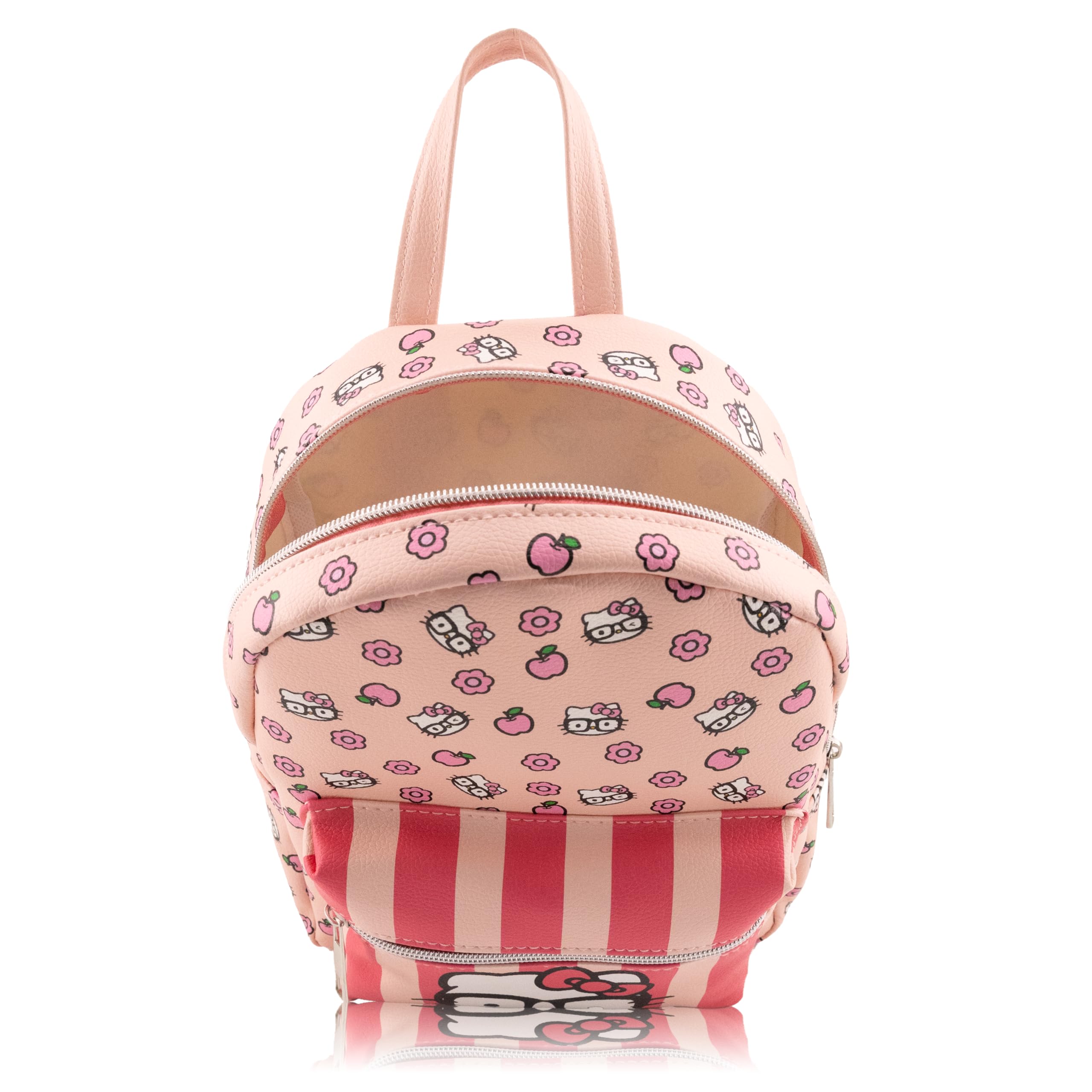 Fast Forward Sanrio Hello Kitty Backpack | Cute Pink PU Leather 10" Hello Kitty Mini Backpack Purse | Unisex Daypack Backpack