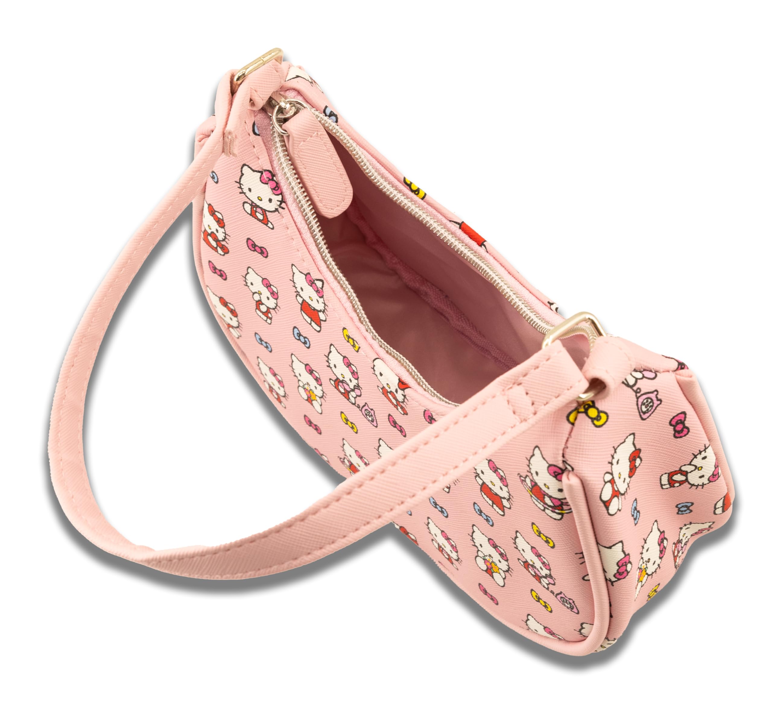 Hello Kitty, Bluey or Stitch Hobo Handbag Purse for Girls | All Over Print Crossbody Shoulder Bag with Adjustable Strap