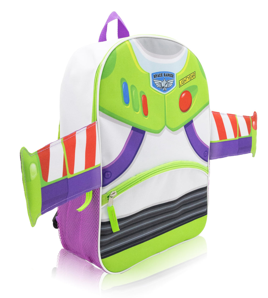 Disney Pixar Buzz Lightyear Backpack for Kids | Toy Story School Bookbag with Front Pocket, Padded Straps & Wing Appliques | Lightweight Travel Backpack for Boys, Girls, or Teens | 16" | Ages 3+