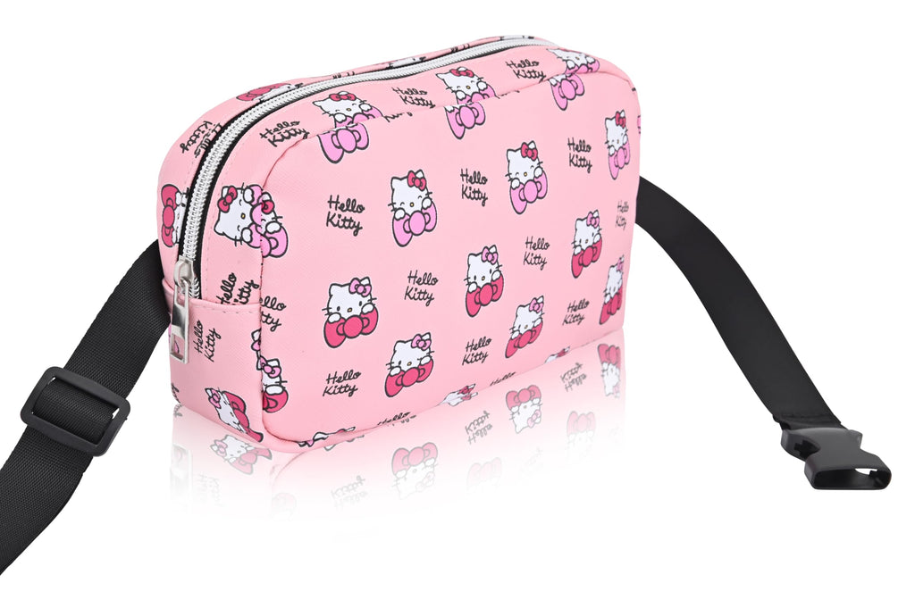 Sanrio Hello Kitty Crossbody Bags for Women | Travel Essentials for Women Fanny Pack Belt Bag with Buckle | Lightweight Travel Accessories Cross Body Bag