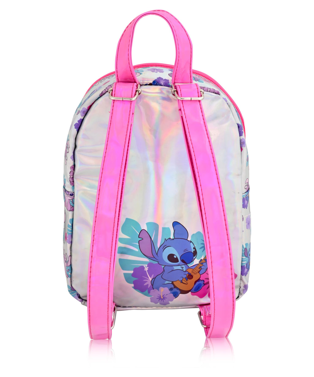 Disney Stitch Mini Backpack for Girls, Boys, Toddler Backpack - 10" Sequined Stitch Mini Backpack Purse - Stitch Bag Cute Backpack - Stitch Accessories, Pink, LSCM34BU