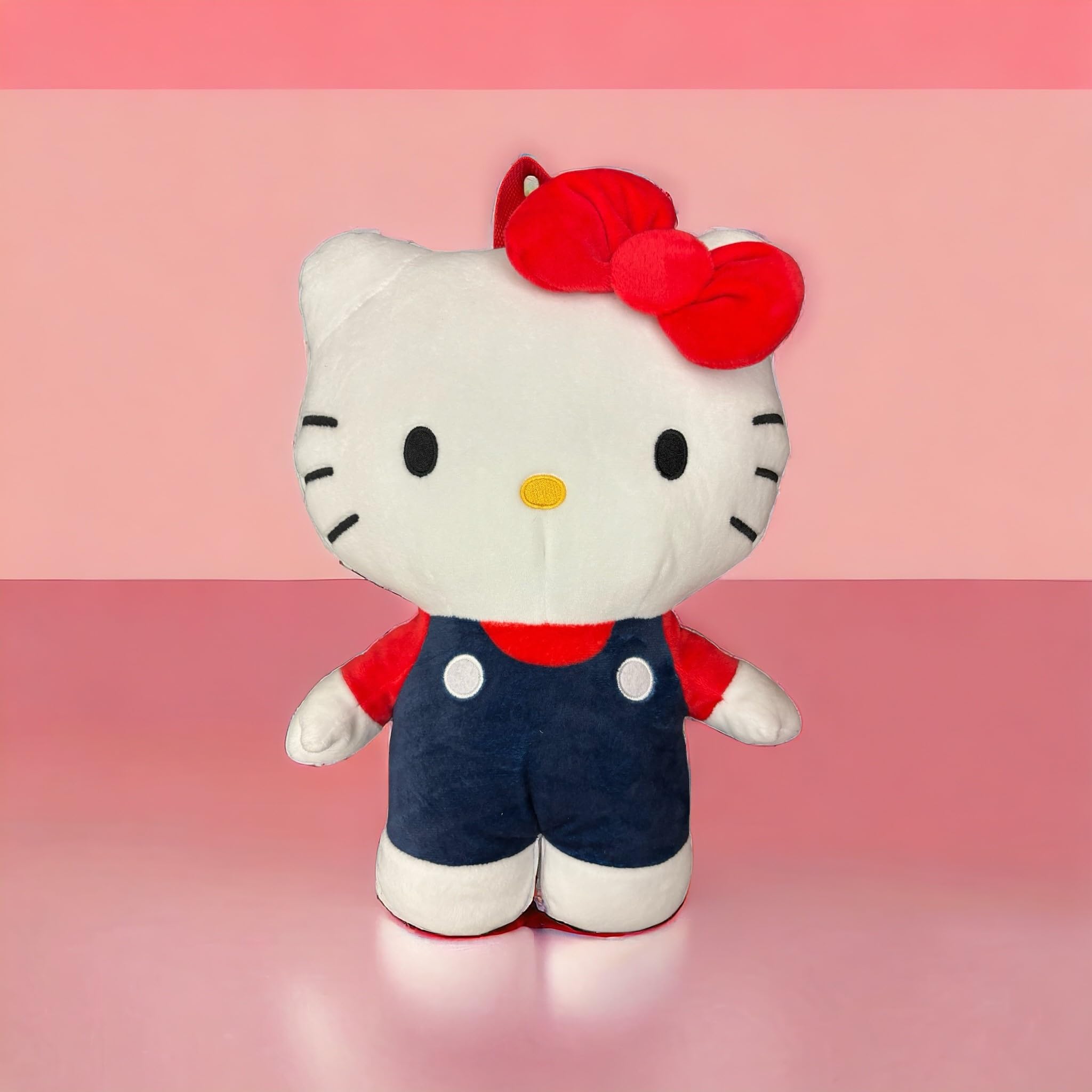 Hello Kitty Girls Red Plush Backpack for Kids - 13 Inch Hello Kitty Bag with Red Adjustable Strap Mini Backpack Cute Backpack Hello Kitty Bag Backpack for Kids