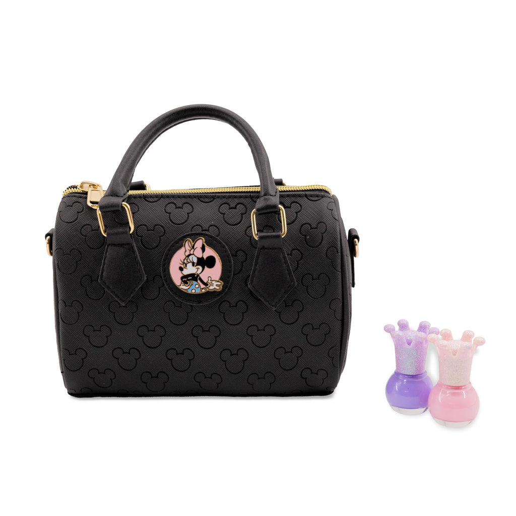 Disney Minnie Mouse Mini Purse Crossbody Handbag for Women | Leather Women's Shoulder Handbag Satchel with Embossed Print | Minnie Mouse Accessories for Girls, Boys, Adults, Unisex