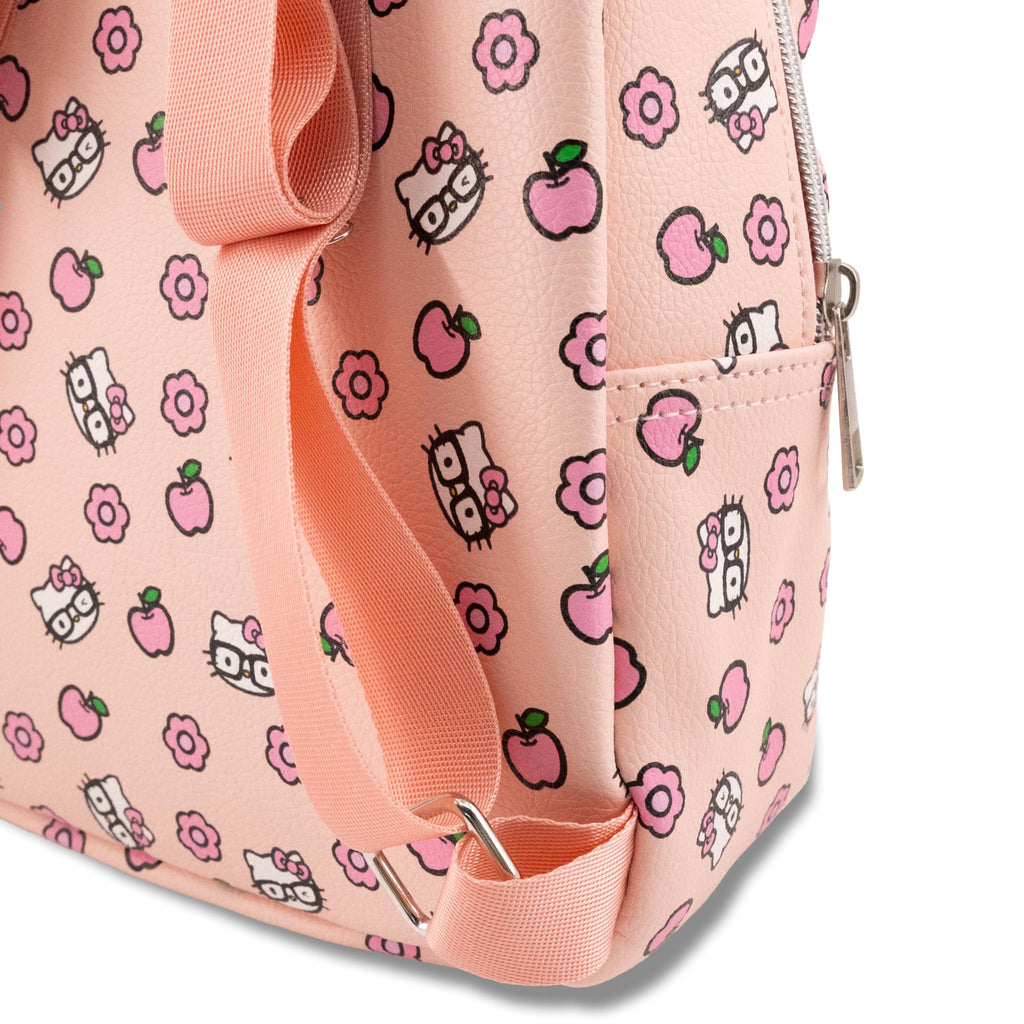 Fast Forward Sanrio Hello Kitty Backpack | Cute Pink PU Leather 10" Hello Kitty Mini Backpack Purse | Unisex Daypack Backpack