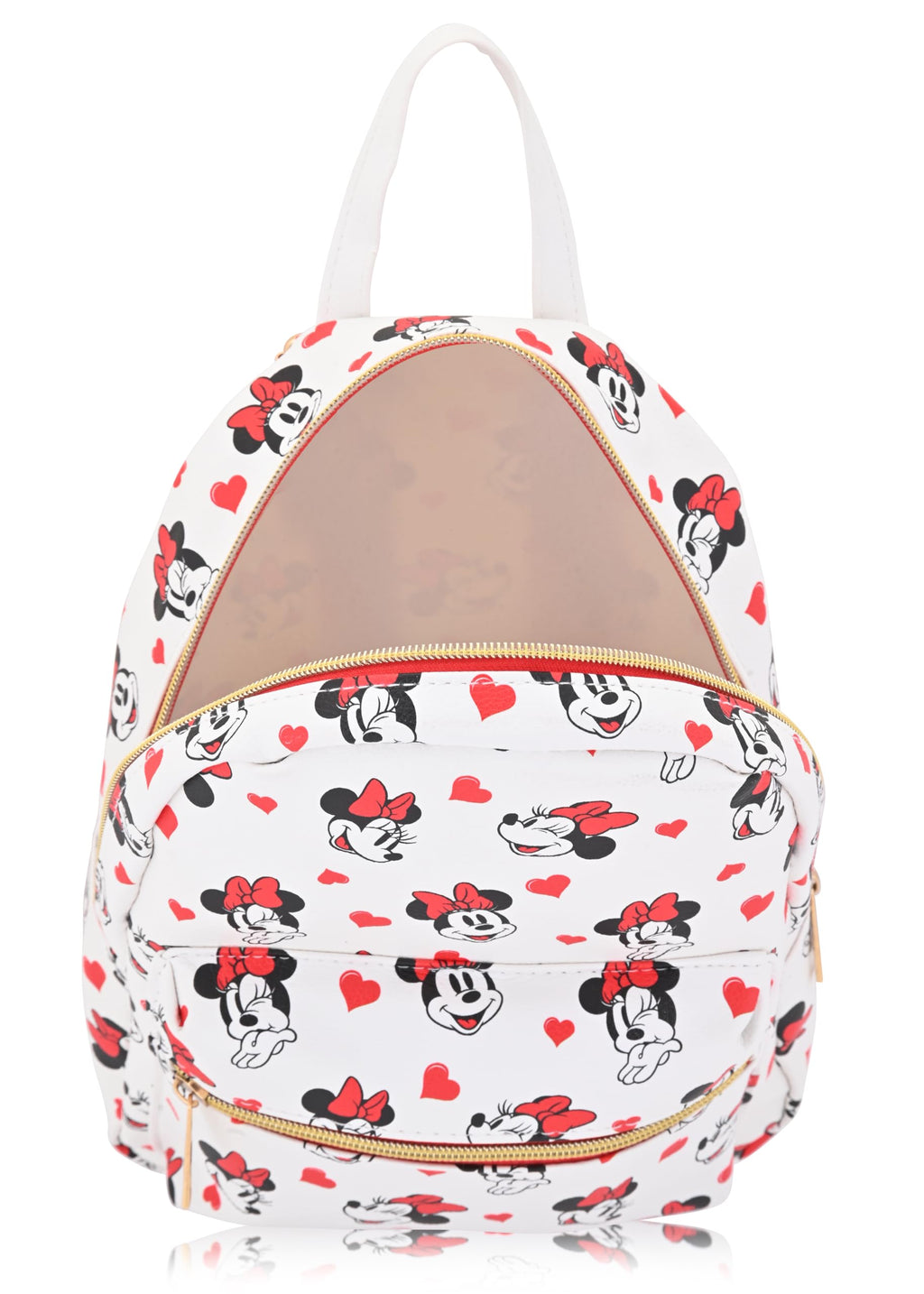 Disney Minnie Mouse Backpack for Women, Men, Boys, Girls, Unisex | Cute PU Leather 10" Mini Backpack Purse | Minnie Mouse Bag