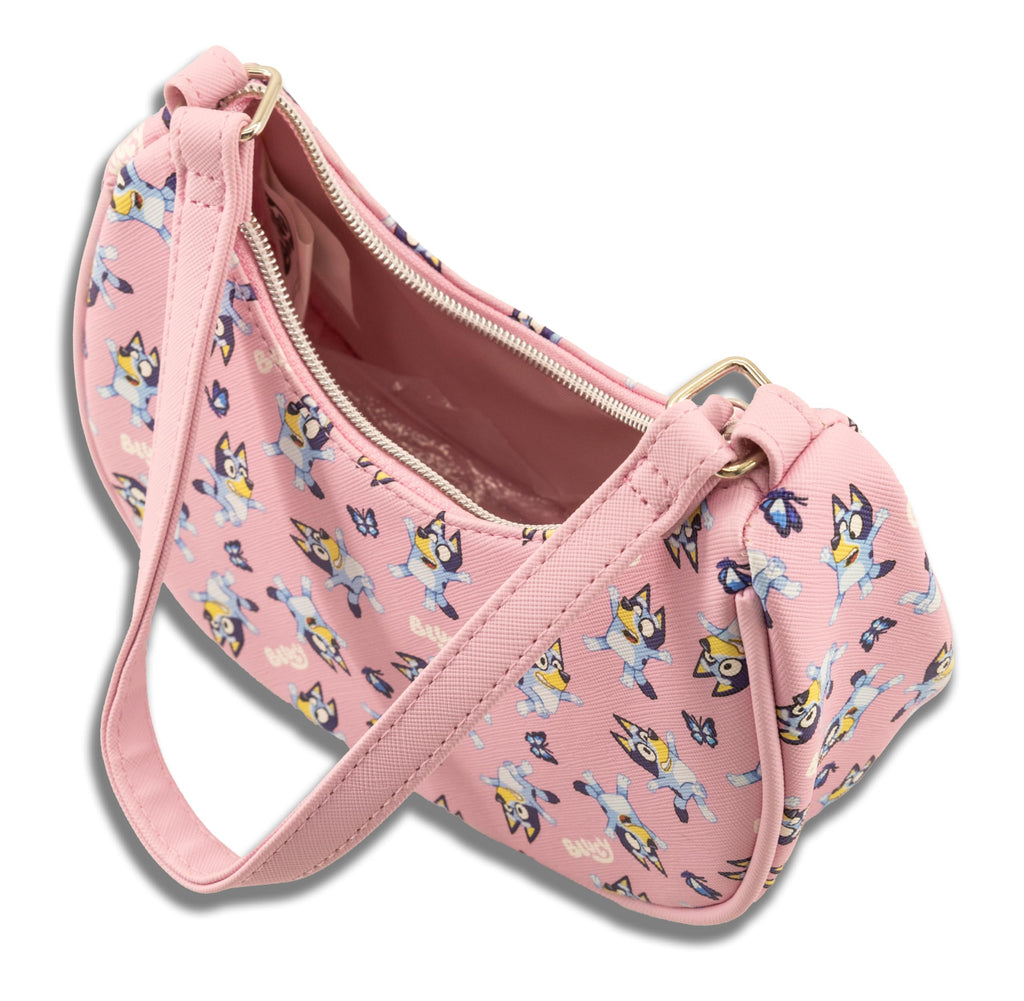 Hello Kitty, Bluey or Stitch Hobo Handbag Purse for Girls | All Over Print Crossbody Shoulder Bag with Adjustable Strap