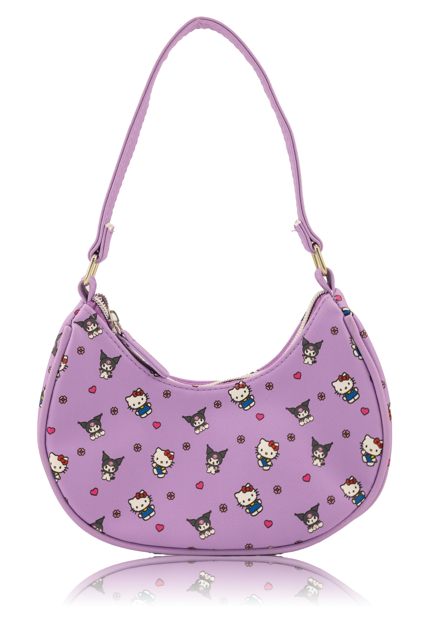 Hello Kitty, Bluey or Stitch Hobo Handbag Purse for Girls | All Over Print Crossbody Shoulder Bag with Adjustable Strap