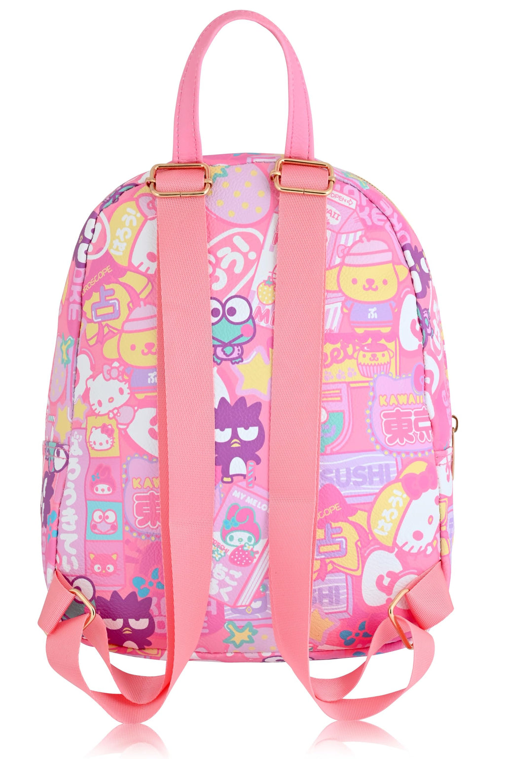 Fast Forward Sanrio Hello Kitty and Friends Backpack for Women, Men, Unisex | Cute PU Leather 10" Mini Backpack
