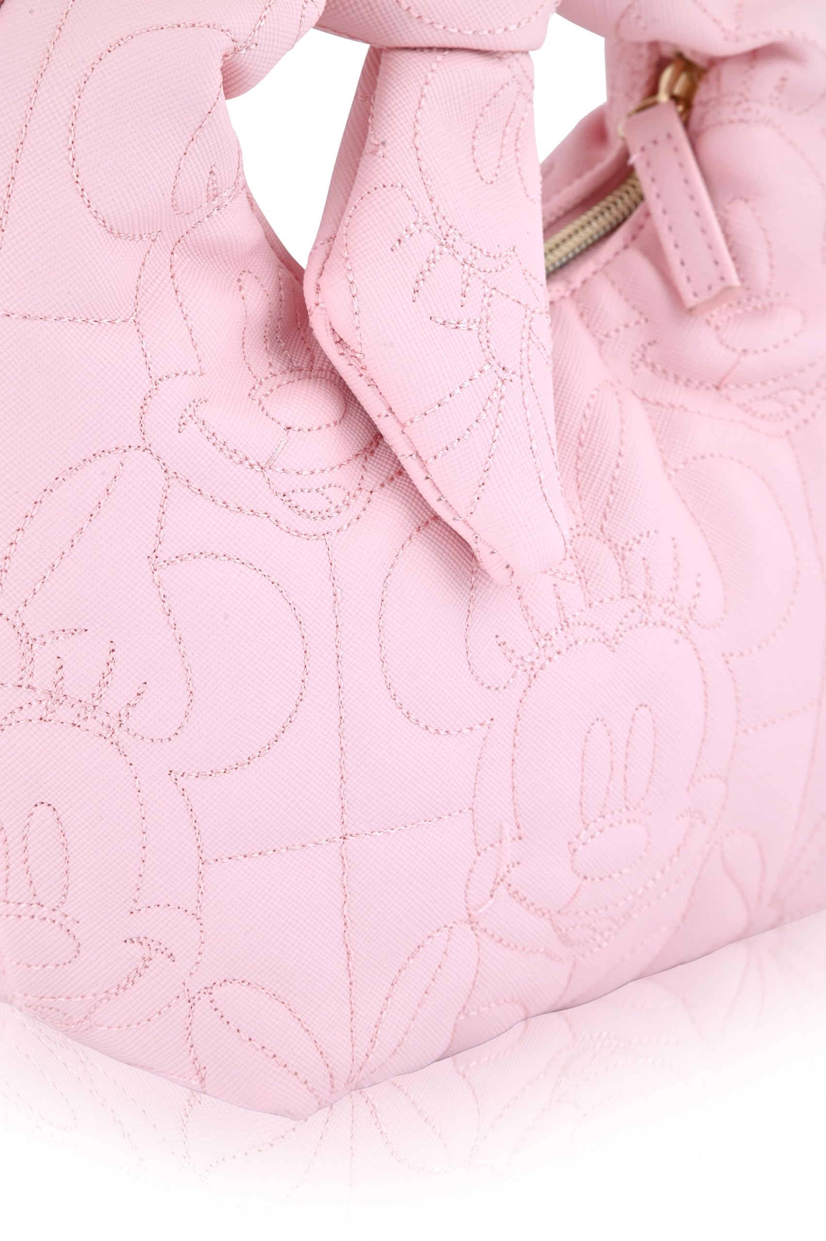 Disney Minnie Mouse Mini Hobo Handbag for Women | Small Quilted PU Shoulder Bag with Detachable Strap & Chain Detail | Minnie Purse, Crossbody Handbag, Lightweight Fashion Tote