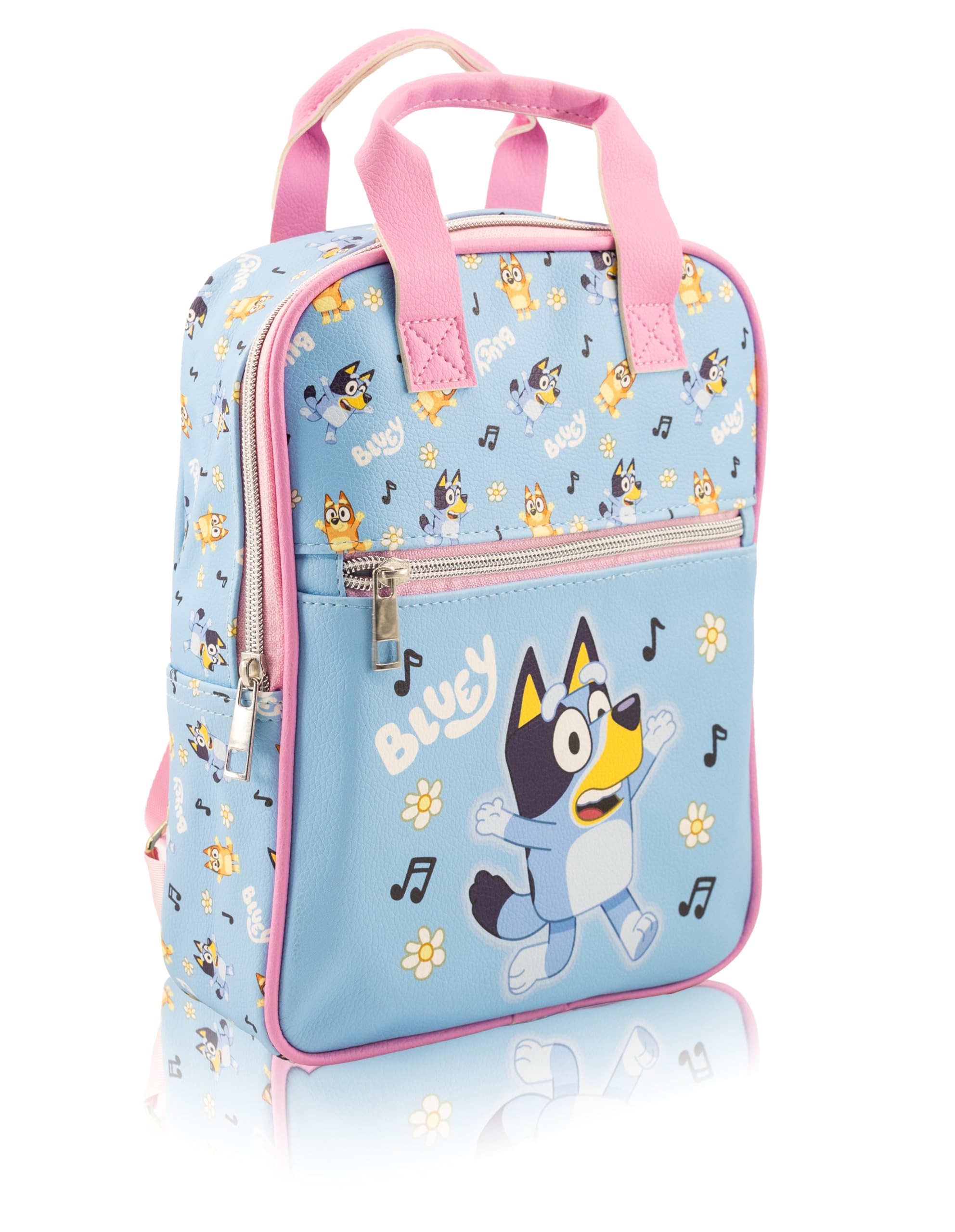 Fast Forward Sitch, Hello Kitty or Bluey Mini Backpack for Kids & Adults | 10" PU Leather Bluey Backpack Purse