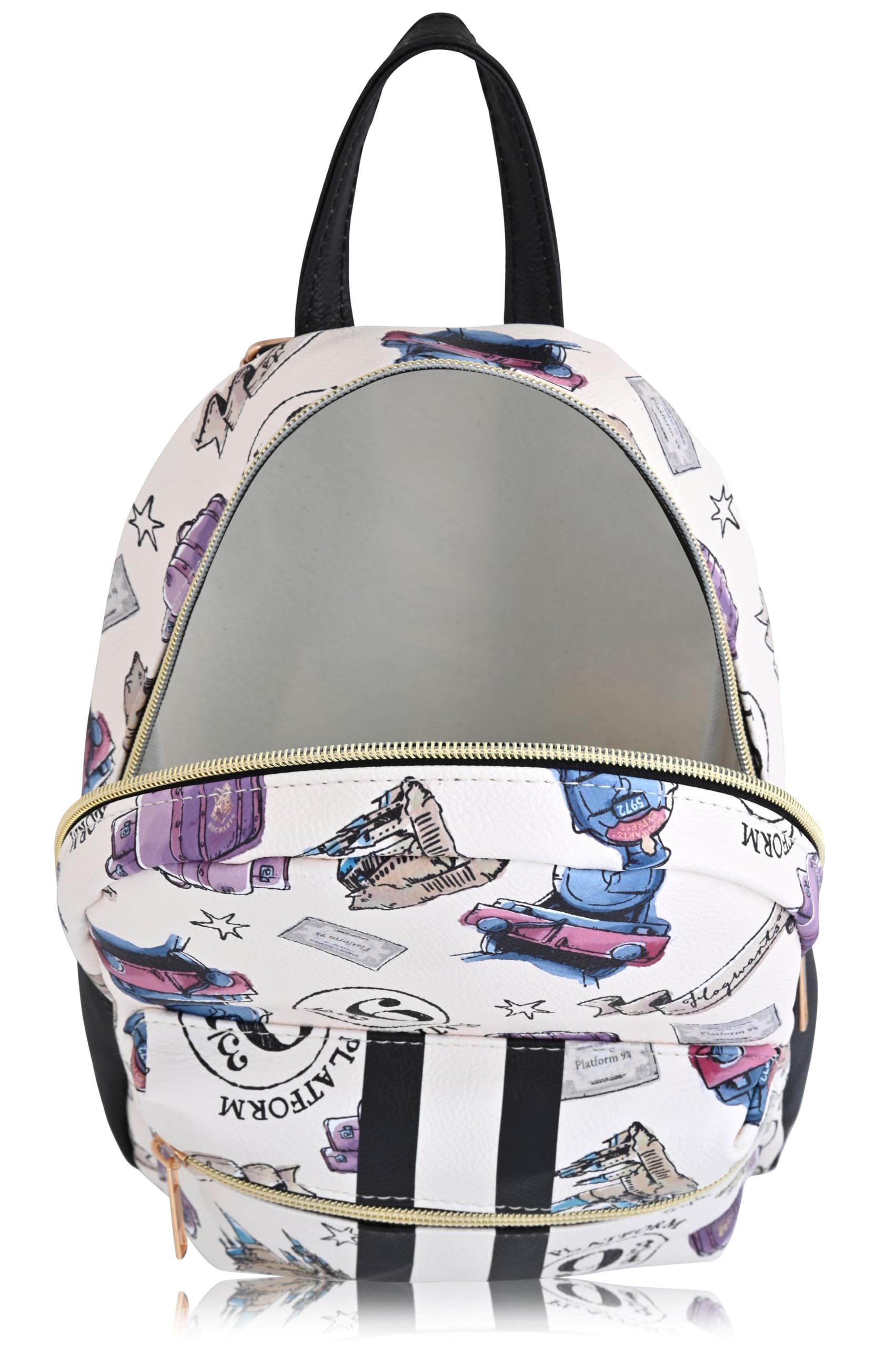 Fast Forward Harry Potter Backpack for Men, Women, Unisex | Cute PU Leather 10" Mini Backpack Purse