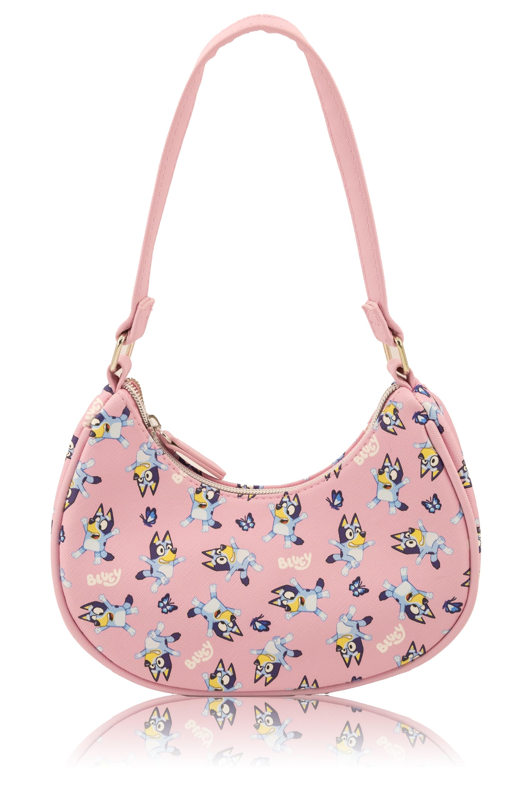 Hello Kitty, Bluey or Stitch Hobo Handbag Purse for Girls | All Over Print Crossbody Shoulder Bag with Adjustable Strap