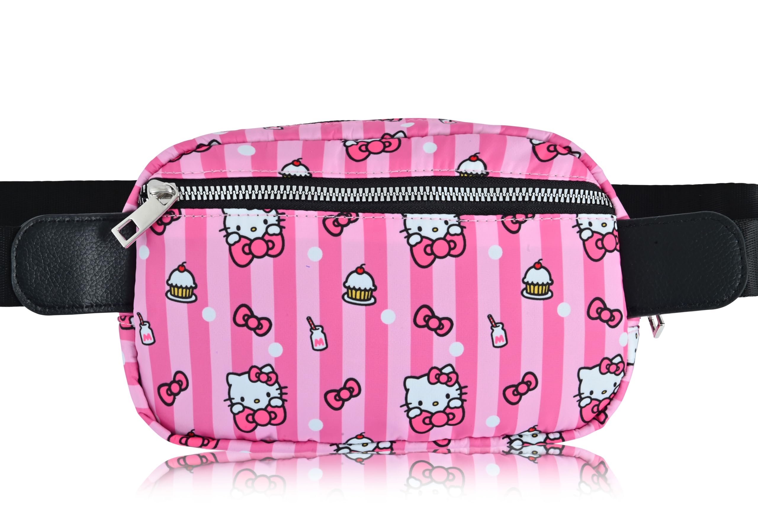 Sanrio Hello Kitty Crossbody Bags for Women | Travel Essentials for Women Fanny Pack Belt Bag with Buckle | Lightweight Travel Accessories Cross Body Bag