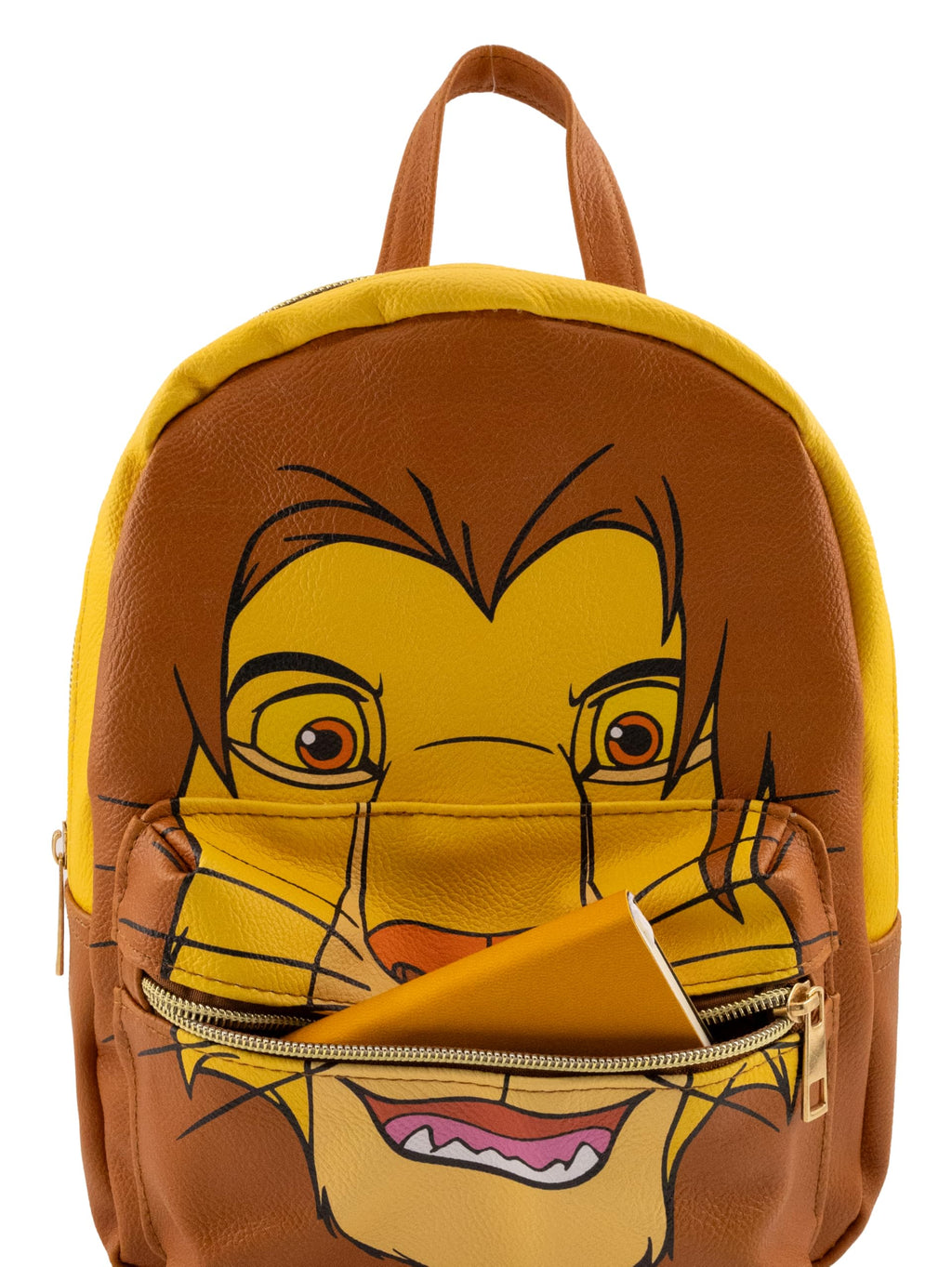 Disney Lion King Backpack for Women, Men, Boys, Girls, Unisex | Cute PU Leather 10" Simba Mini Backpack Purse Shoulder Purse | Lion King Bag and Lion King Accessories