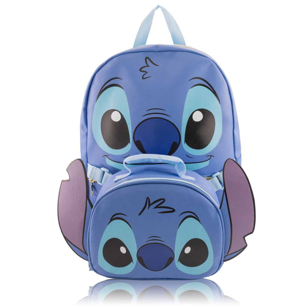 Disney Stitch Backpack With Lunch Box for Girls | Stitch Insulated Lunch Bag Lunch Box for Girls, Boys, Toddlers | Stitch Blue Backpack for School and Reusable Lunchbox