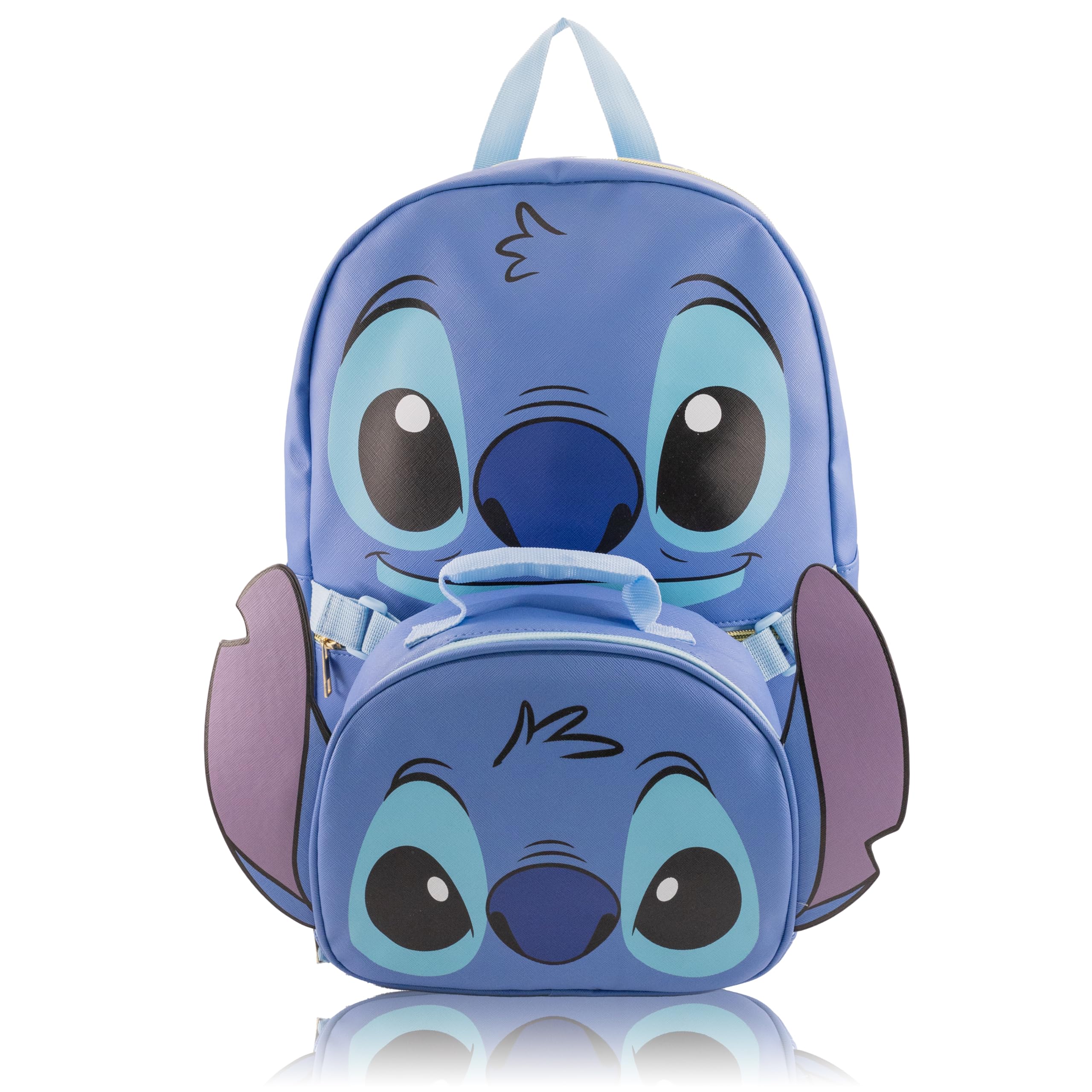 Disney Stitch Backpack With Lunch Box for Girls | Stitch Insulated Lunch Bag Lunch Box for Girls, Boys, Toddlers | Stitch Blue Backpack for School and Reusable Lunchbox