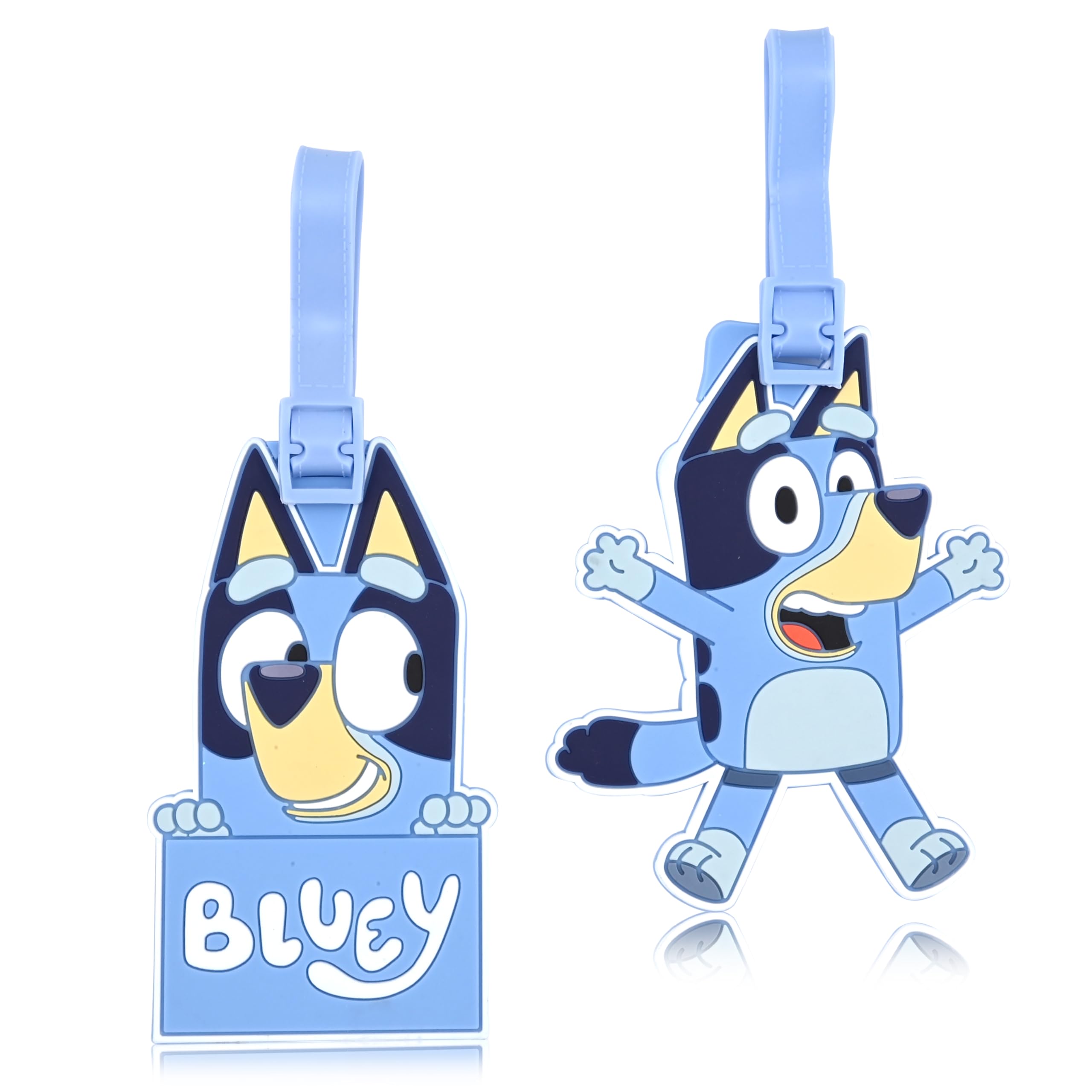 Hello Kitty or Bluey Luggage Tag for Girls 2 Piece Set | 4.25" Kids Luggage Tags for Suitcases| Travel Essentials Travel Cruise Ship Essentials Luggage Identifier