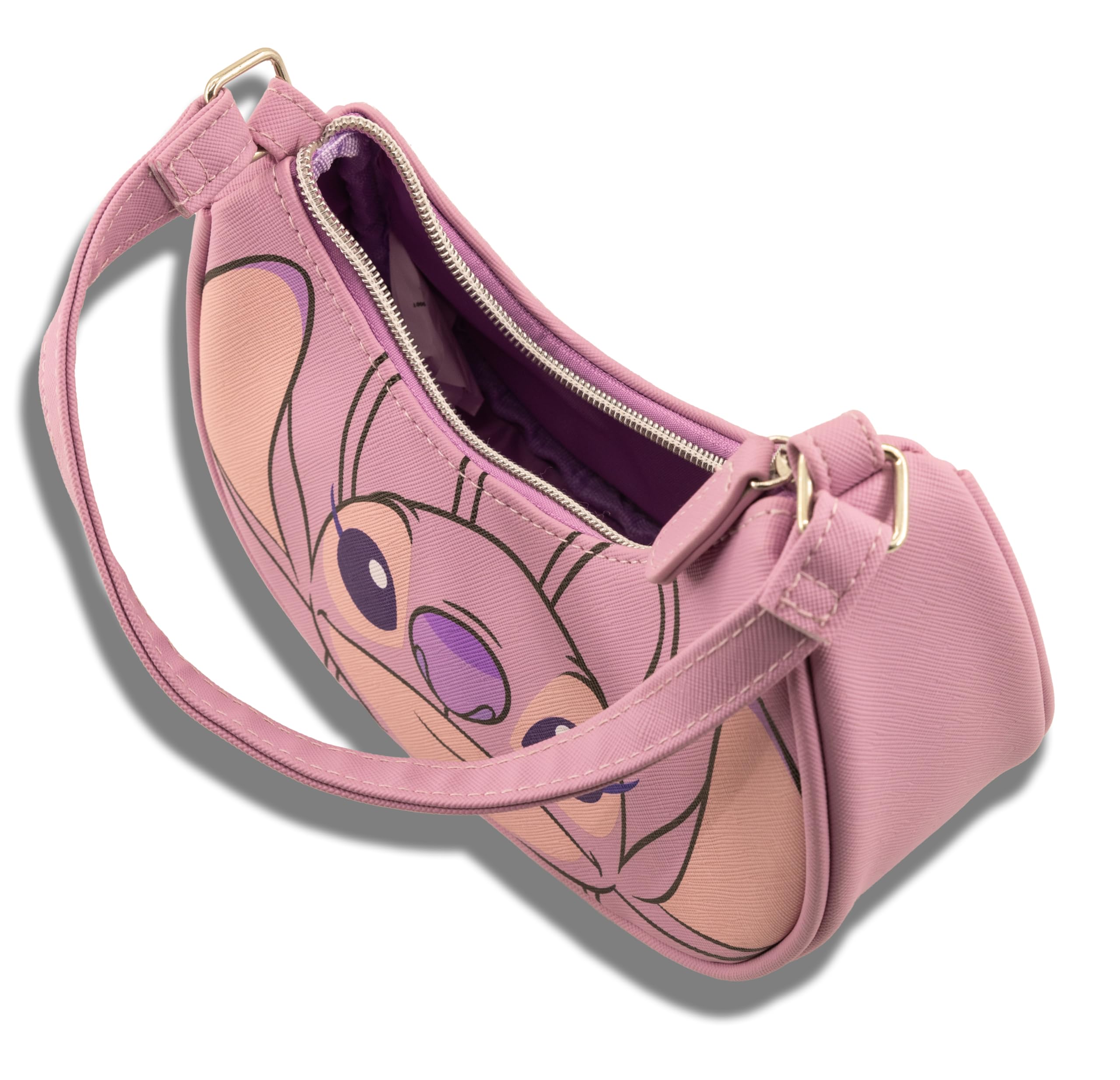 Disney Lilo and Stitch Hobo Handbag Purse for Girls | Disney Angel Crossbody Shoulder Bag with Adjustable Strap | Small PU Leather Toddler Purse, Everyday Tote or Travel Mini Bag Ages 3+