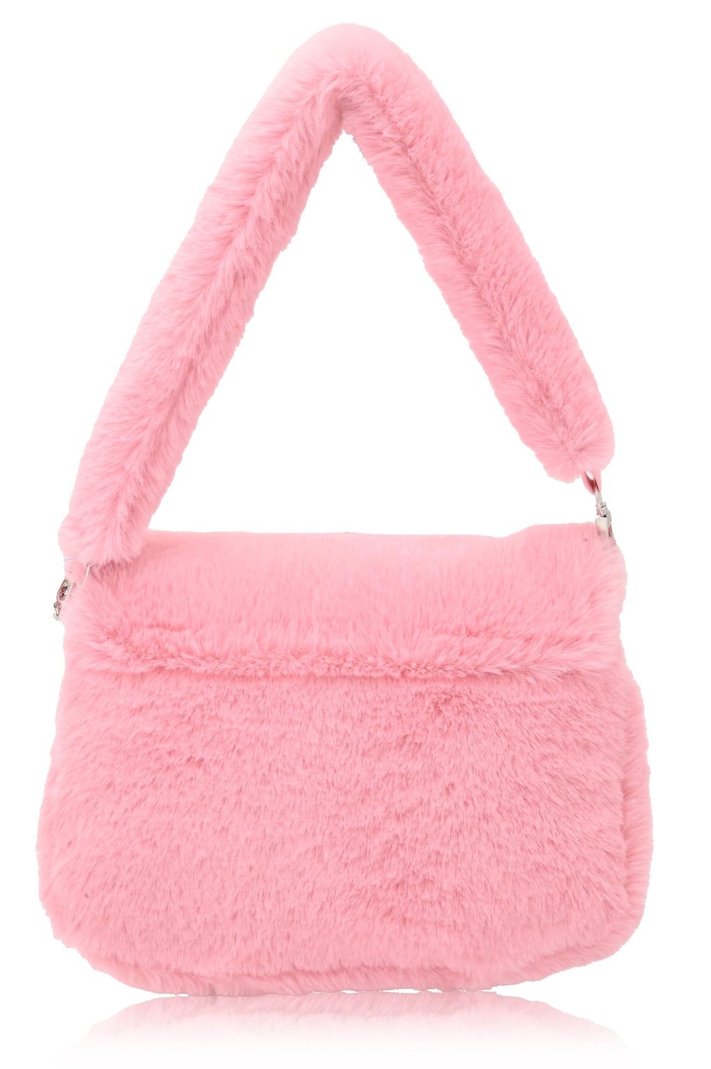 Sanrio Hello Kitty Handbag for Women | Faux Fur Purse with Saffiano Trim | Cute Hello Kitty Shoulder Bag, Crossbody Tote Bag, or Small Travel Purse | Ages 3+