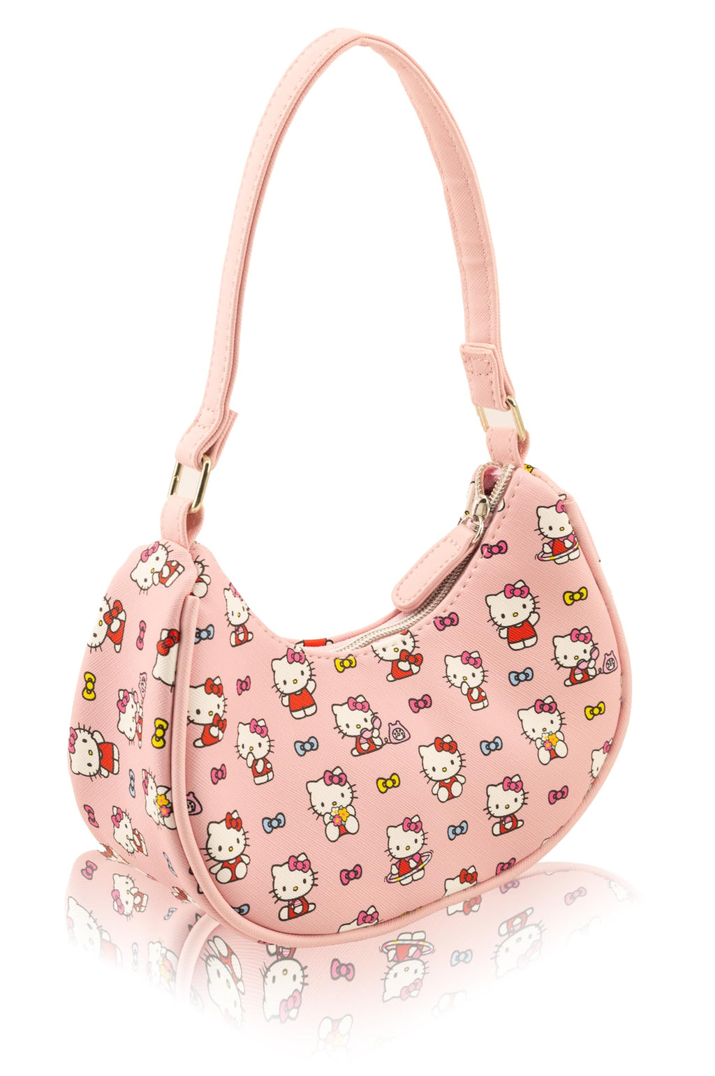 Hello Kitty, Bluey or Stitch Hobo Handbag Purse for Girls | All Over Print Crossbody Shoulder Bag with Adjustable Strap