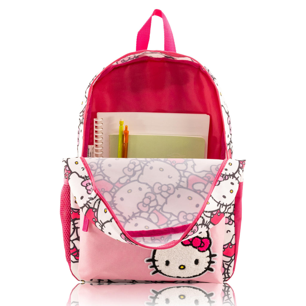 Fast Forward Hello Kitty, Bluey or Stitch Backpack for Kids | Embossed Print Bookbag for Girls, Boys, Unisex