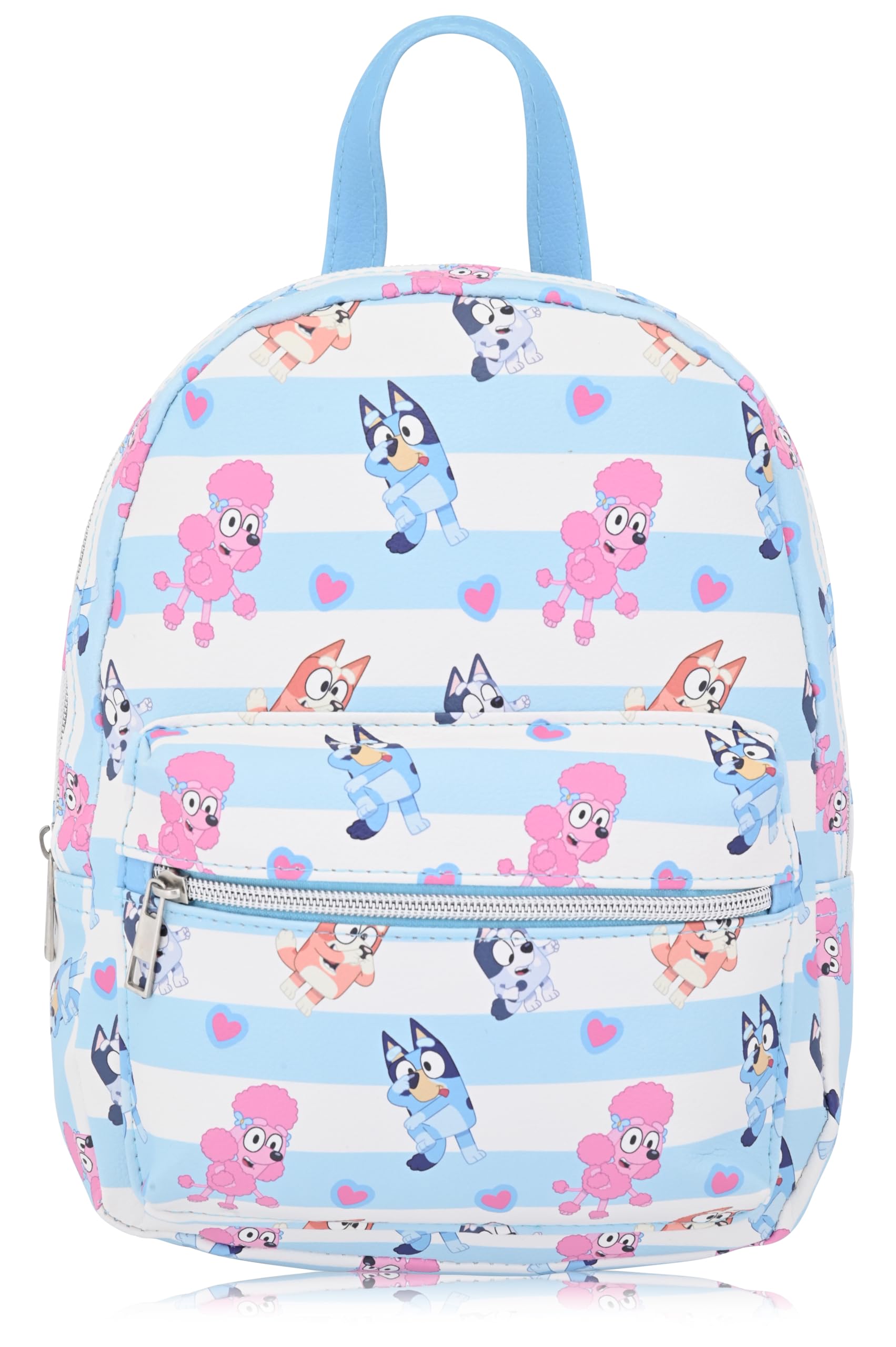 Fast Forward Bluey Mini Backpack for Kids & Adults | 10" PU Leather Backpack Purse | Toddler Travel Bag, Small Bookbag