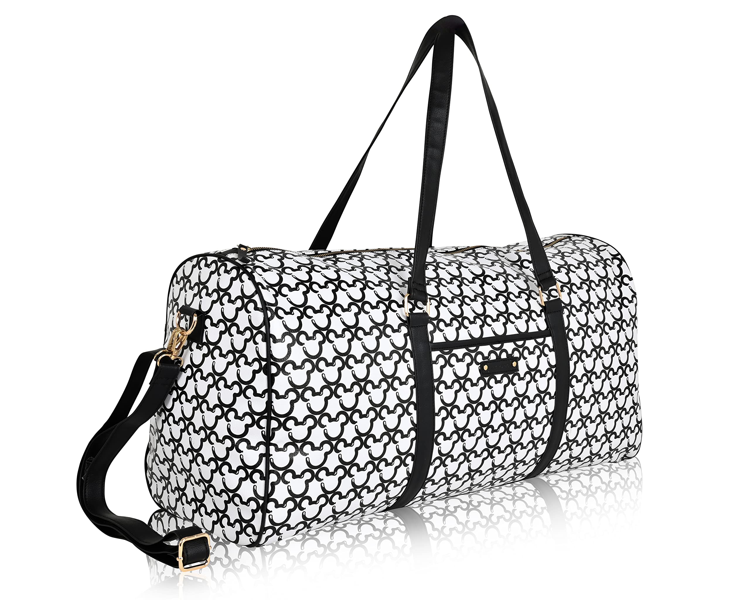 Mickey Mouse Overnight Duffle Bag - Mickey & Minnie Mouse Classic Premium Overnight Duffle Bag