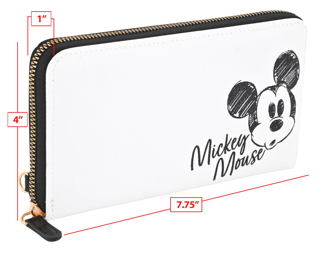 Disney Minnie Mouse Wallet Women - PU Leather Wristlet Wallets for Women - Mickey Mouse Minnie Mouse Wristlet Wallet