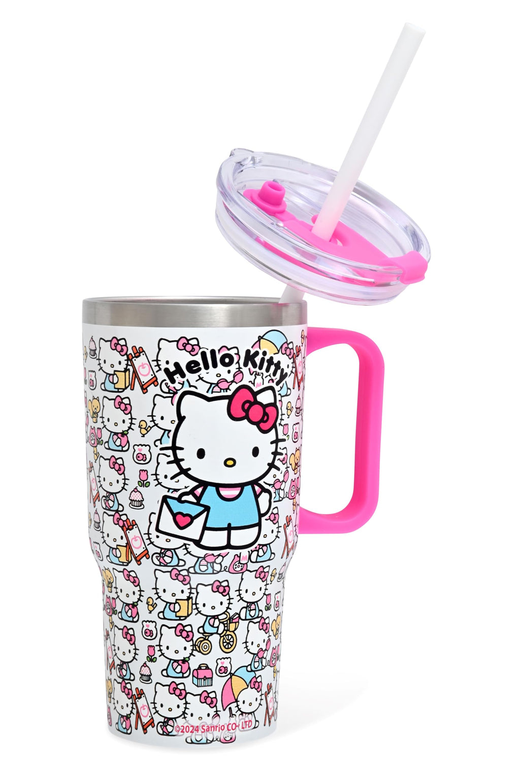 Sanrio Hello Kitty Tumbler Insulated Stainless Steel Water Bottle with Straw | 20 Oz Insulated Water Bottle Thermos
