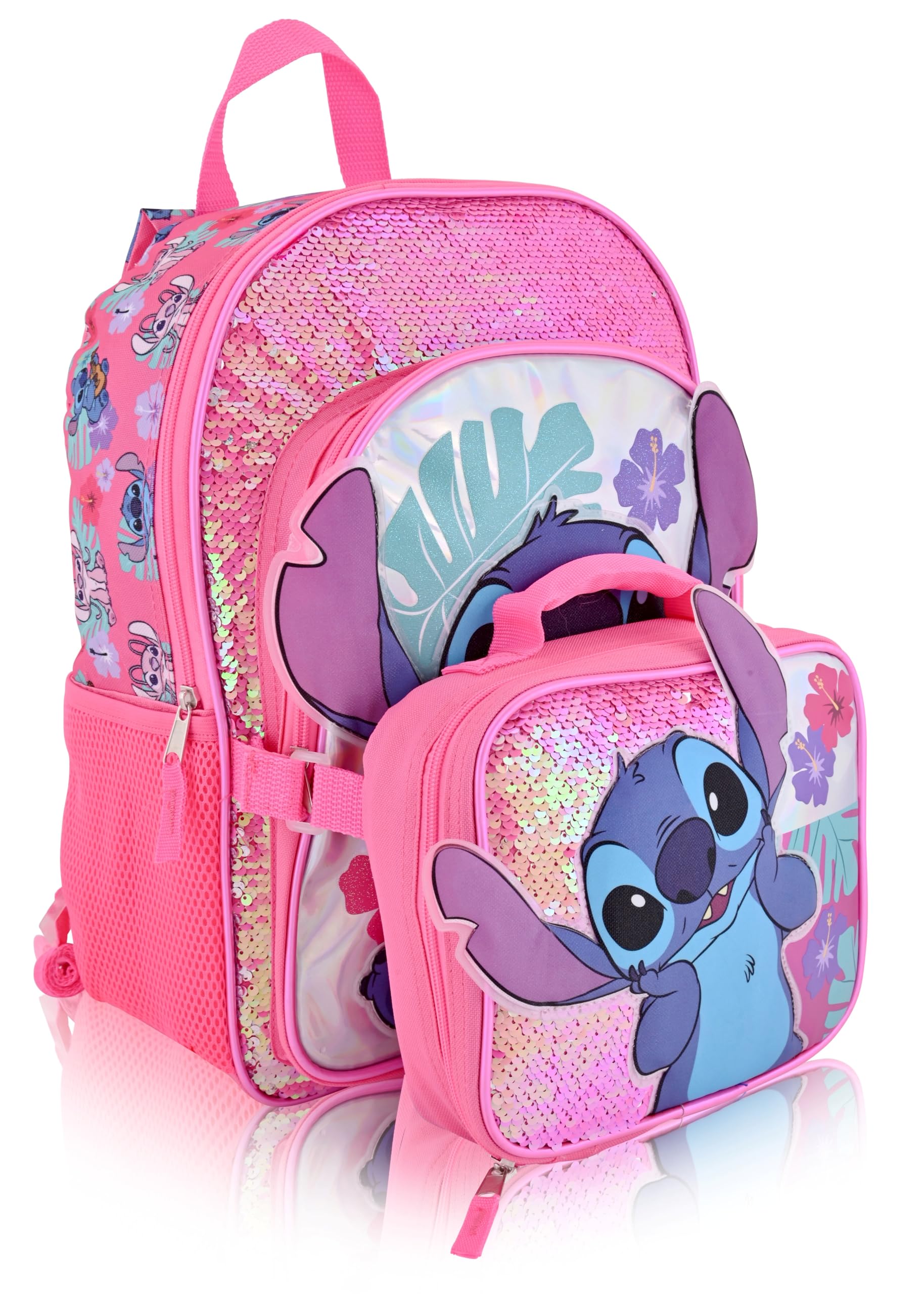 Fast Forward Hello Kitty, Spiderman, Bluey or Stitch Backpack With Lunch Box | Unisex Insulated Lunch Bag Lunch Box