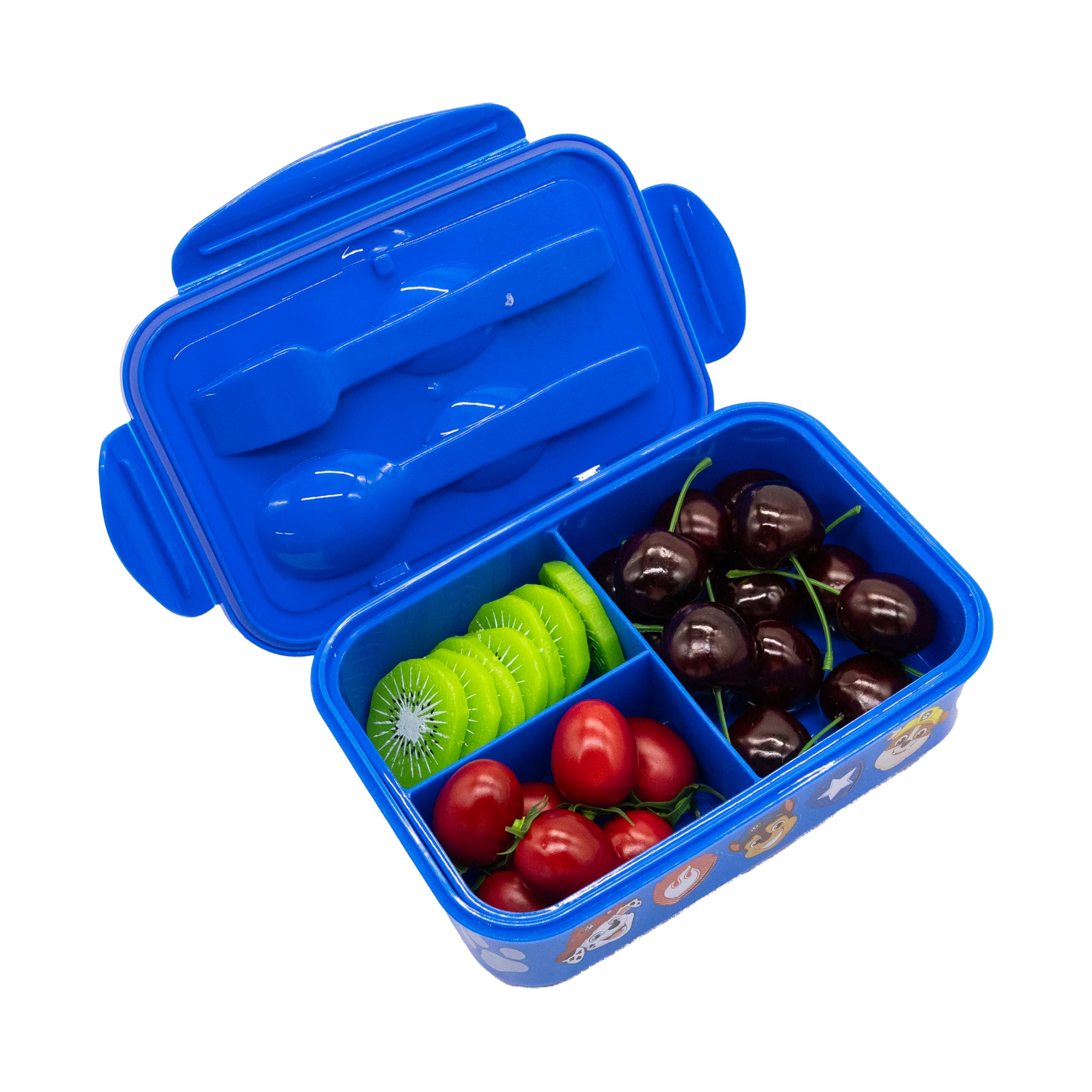 Fast Forward Spiderman, Paw Patrol, Bluey or Hello Kitty Bento Lunch Box for Kids | Marvel Food Container with Utensils