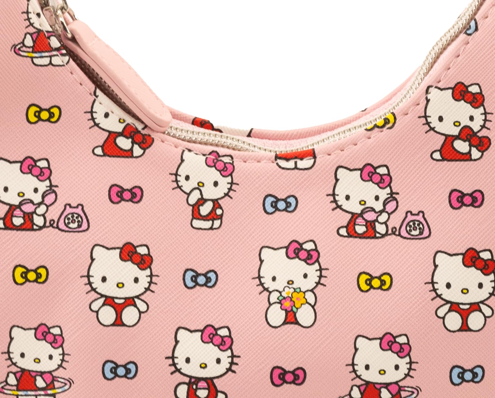 Hello Kitty, Bluey or Stitch Hobo Handbag Purse for Girls | All Over Print Crossbody Shoulder Bag with Adjustable Strap