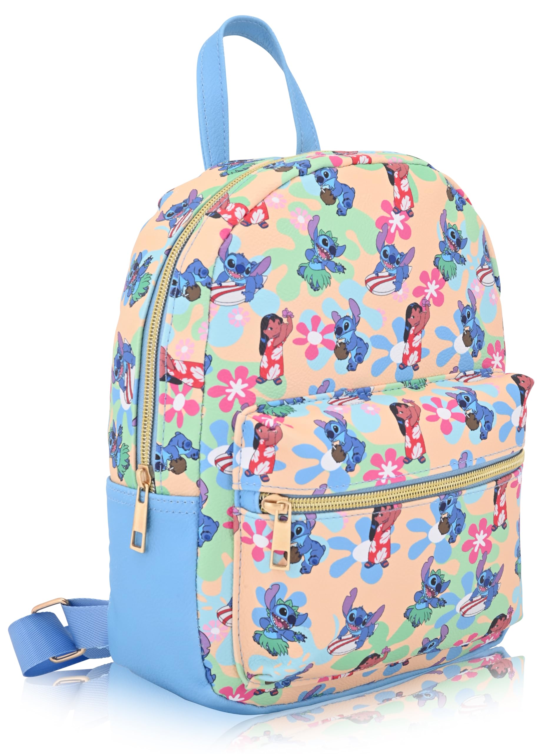 Disney Lilo and Stitch Backpack for Women, Men, Unisex | Cute PU Leather 10" Mini Backpack Purse | Stitch Bag & Accessories