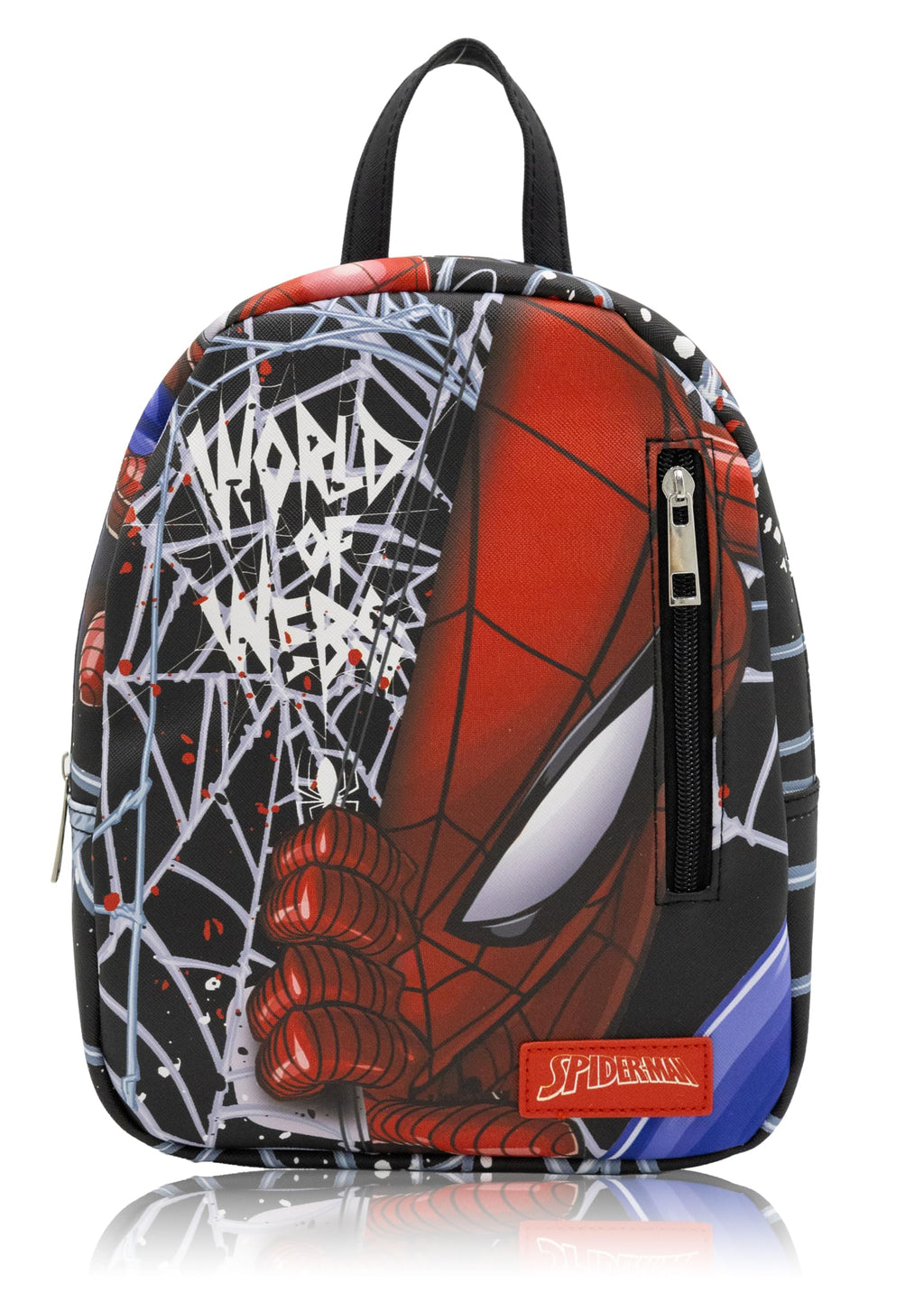 Marvel Spiderman Mini Backpack for Kids & Adults | 10" PU Leather Backpack Purse | Toddler Travel Bag, Small Bookbag for School, Travel, or Everyday Use | Ages 3+