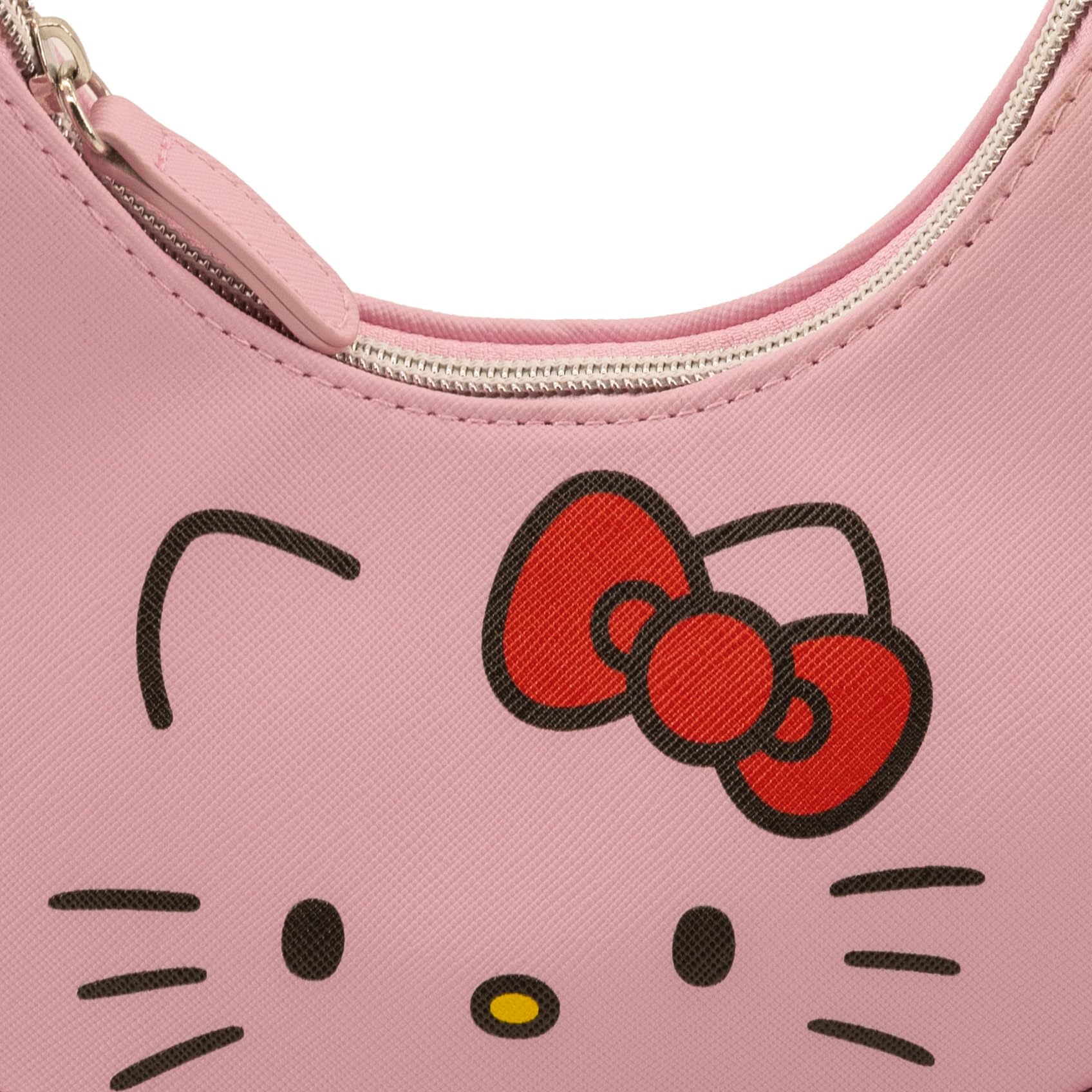 Sanrio Hello Kitty Hobo Handbag Purse for Girls | Crossbody Shoulder Bag with Adjustable Strap | Small PU Leather Toddler Purse, Preschool Handbag, Everyday Tote or Travel Mini Purse for Kids Ages 3+