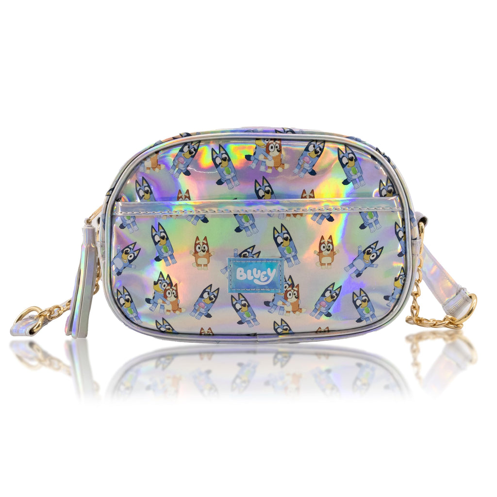 Fast Forward Bluey Purse Crossbody Handbag for Women | Bluey Metallic Vinyl Women's Shoulder Handbag | Bluey Accessories for Girls