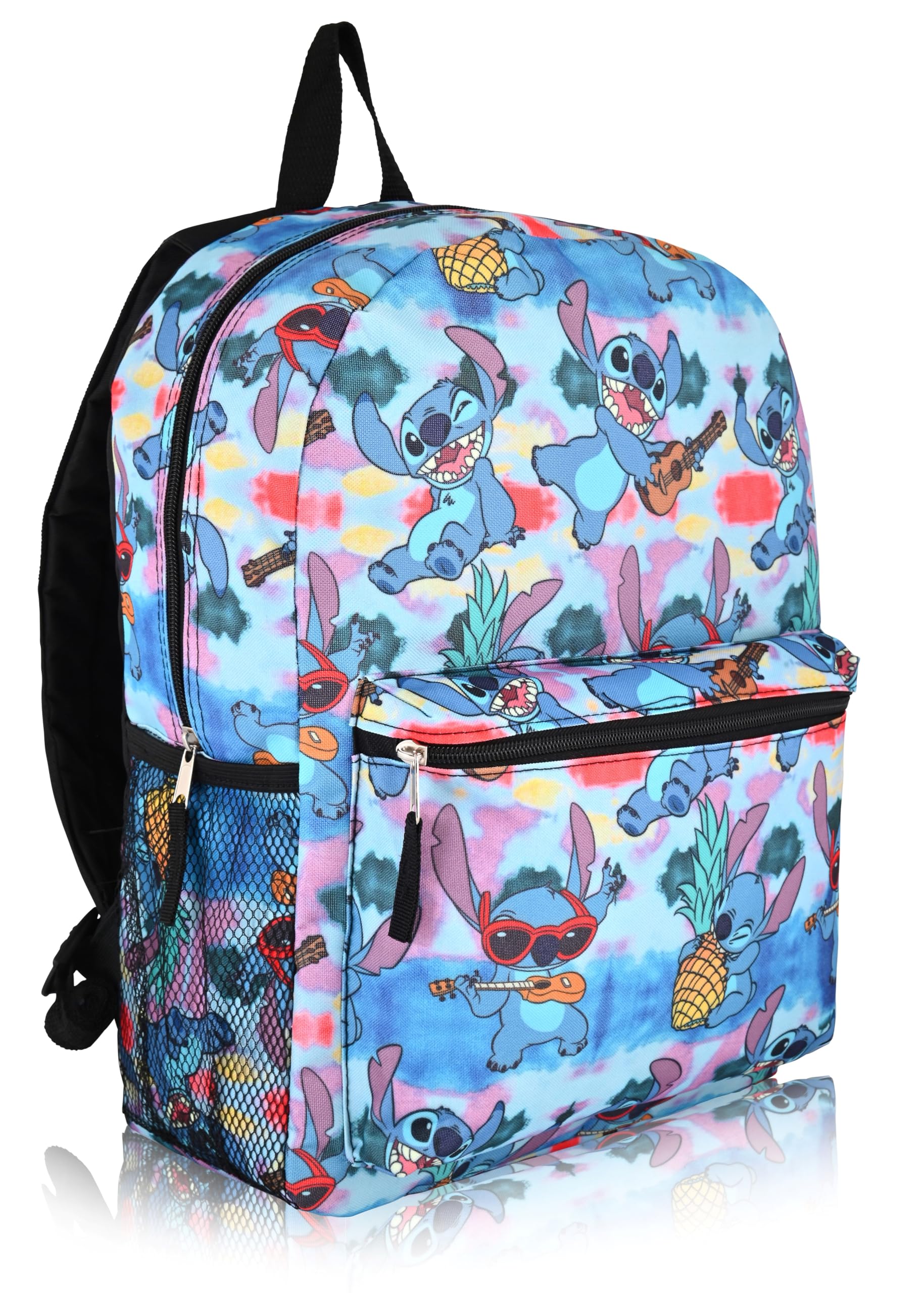 Fast Forward Disney Stitch School Backpack for Toddlers With Pencil Case | 16" Kids Bookbag for Boys, Girls, Unisex | LSCF84AR