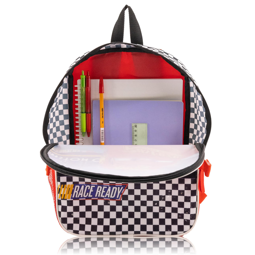 Fast Forward 14" Licensed Kids Backpack with Lunch Box for Kids | Insulated Lunch Bag for Boys, Girls, Toddlers